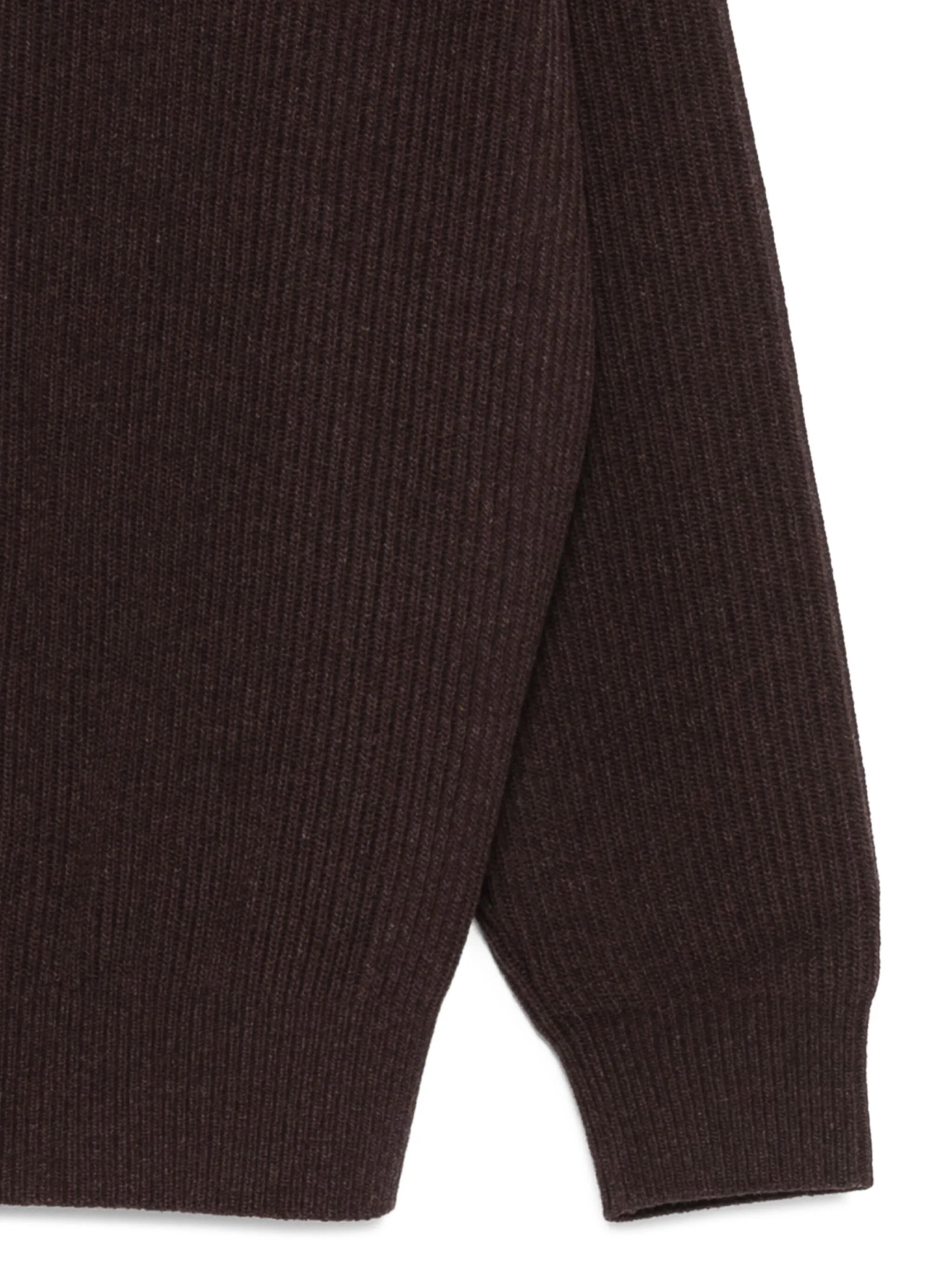 ribb-knit turtleneck sweater