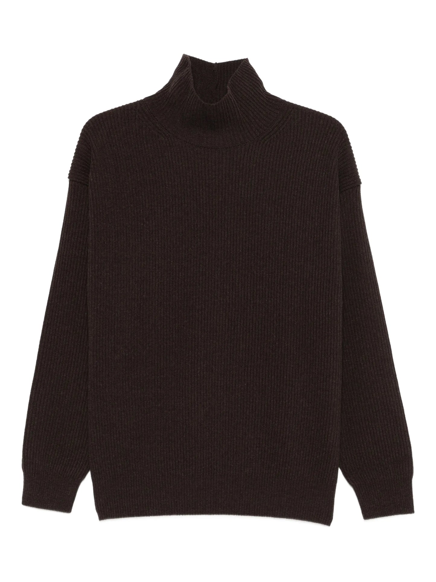 ribb-knit turtleneck sweater