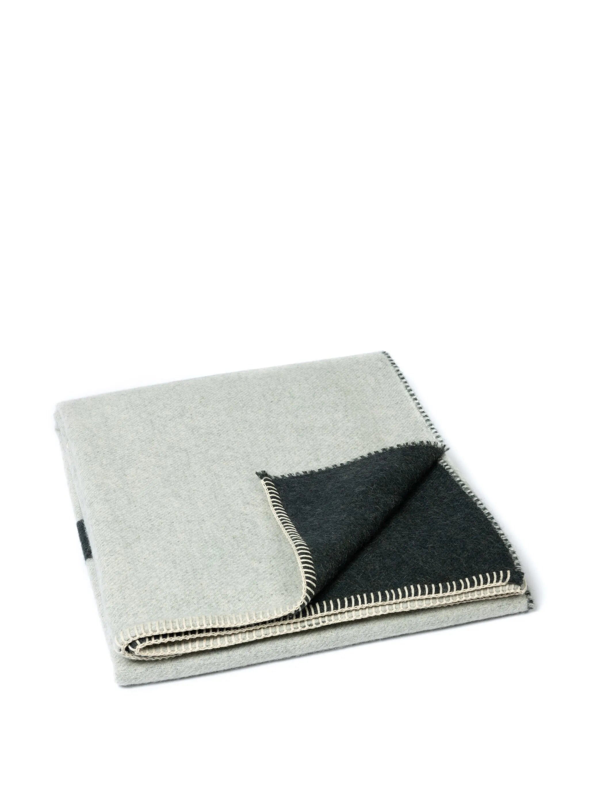 abstract-pattern wool blanket (178cm x 135cm)