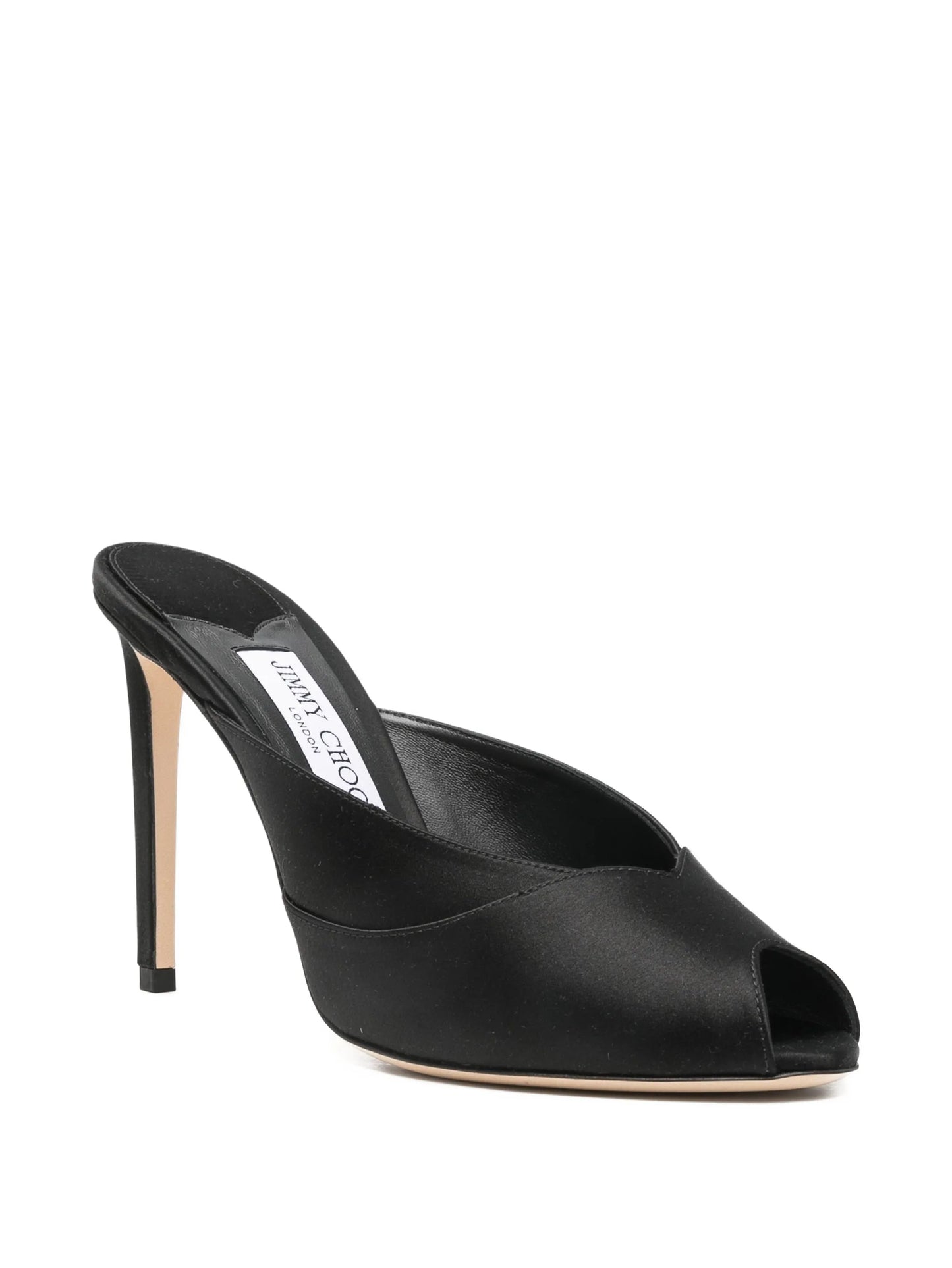 Brigitte peep-toe heeled mules