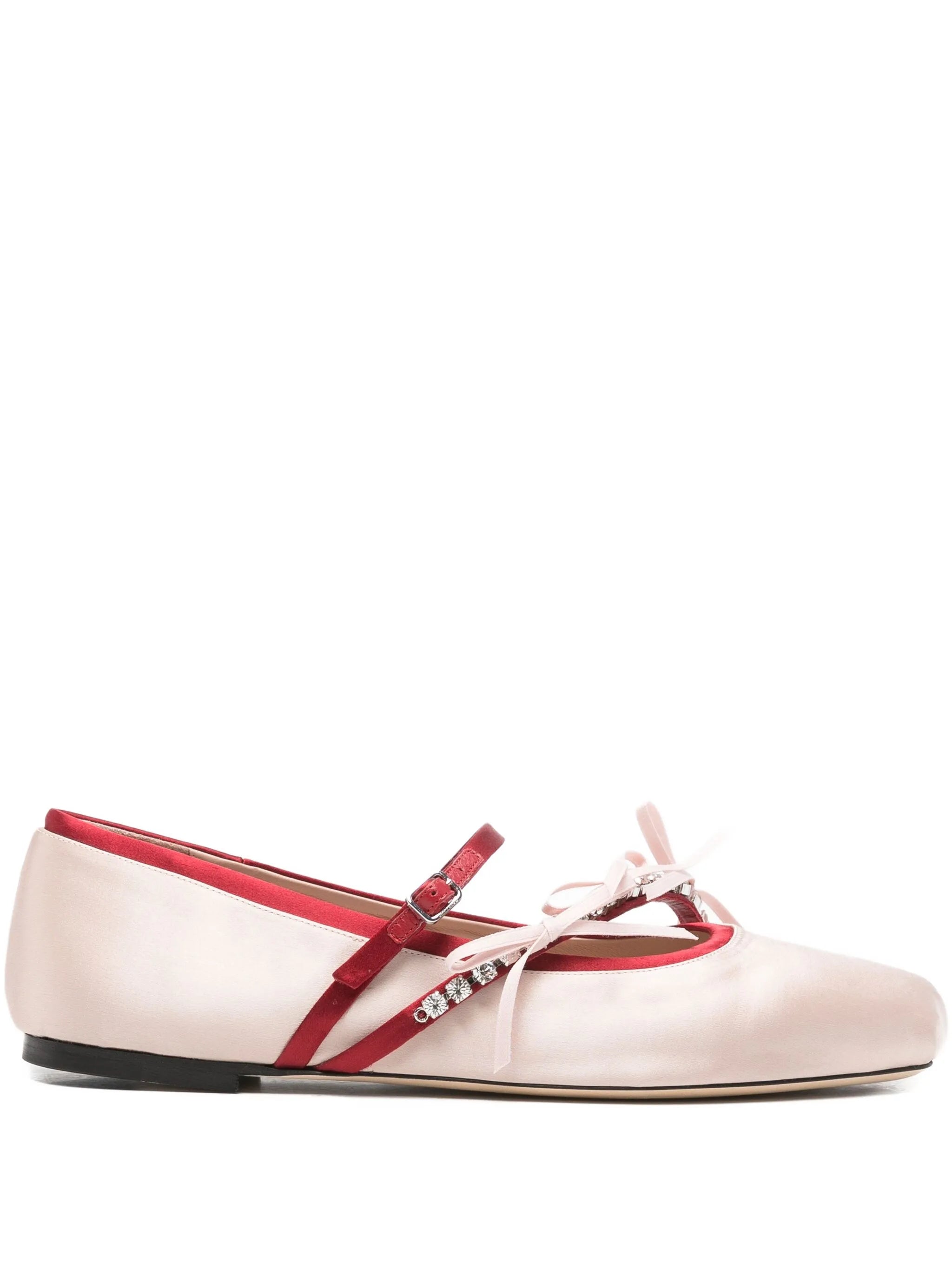 Loli satin bows ballerina flats