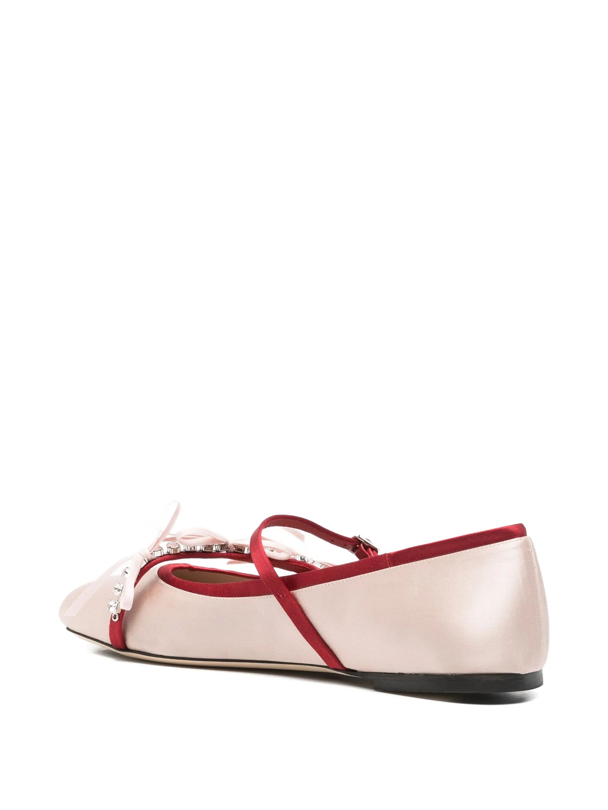 Loli satin bows ballerina flats
