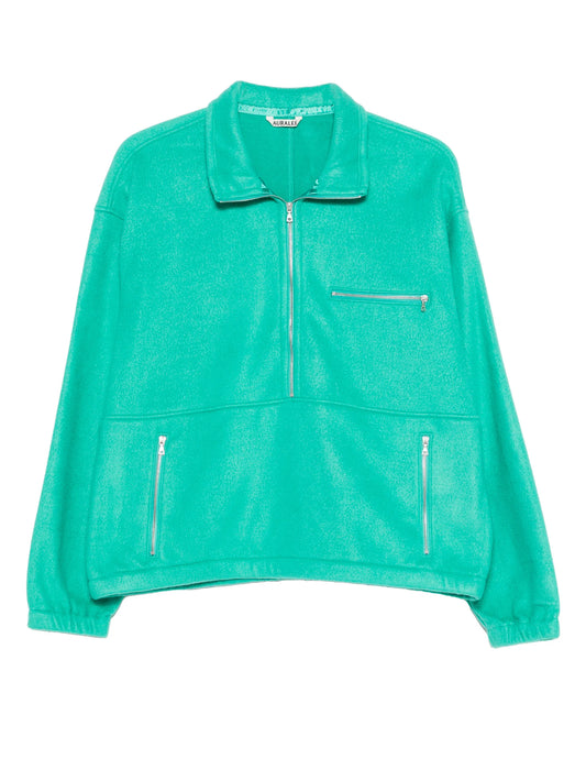 half-zip fleece sweatshirt