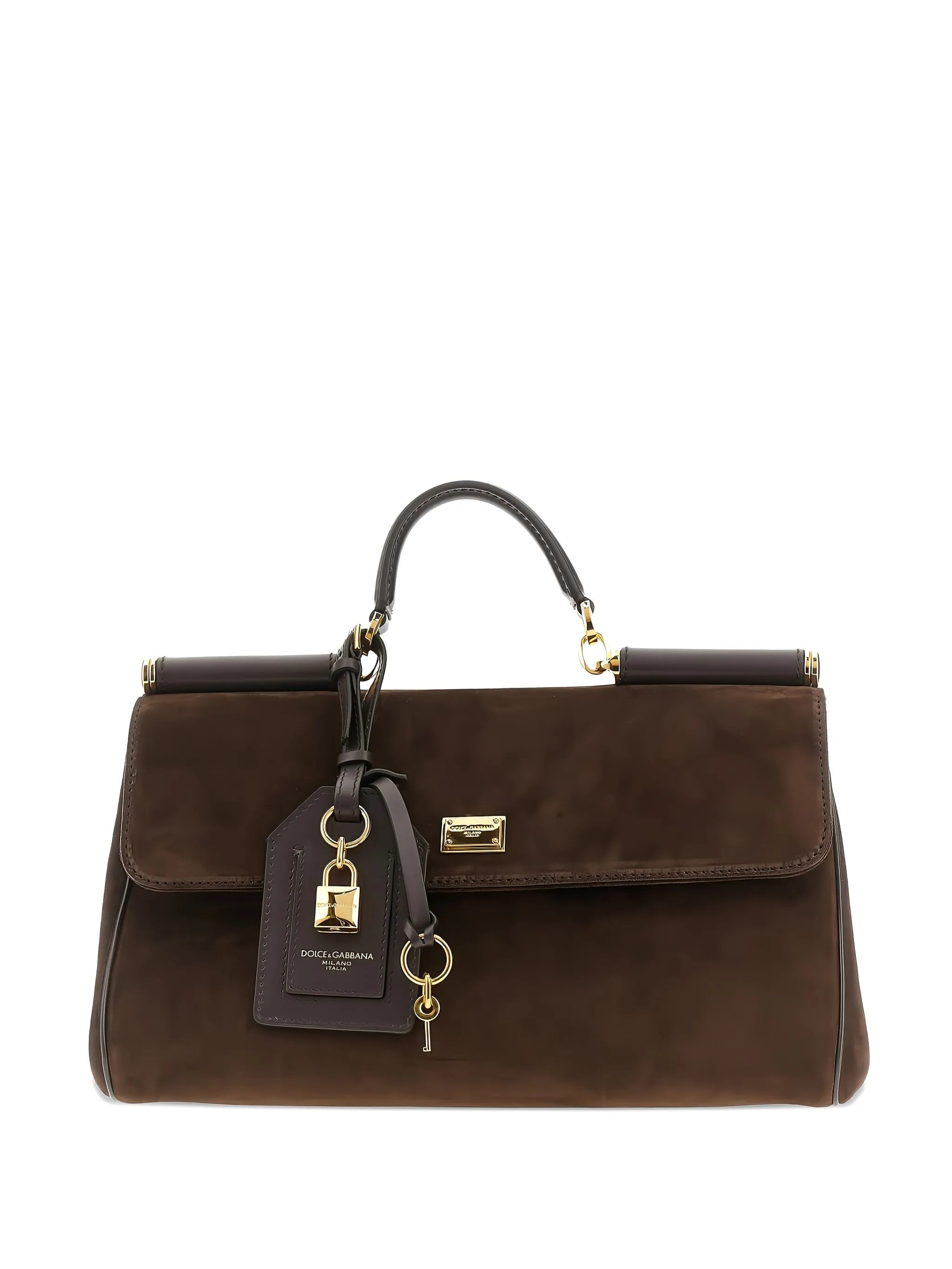 My Sicily padlock-embellished suede tote bag