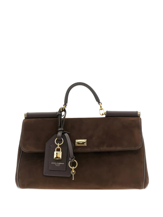 My Sicily padlock-embellished suede tote bag