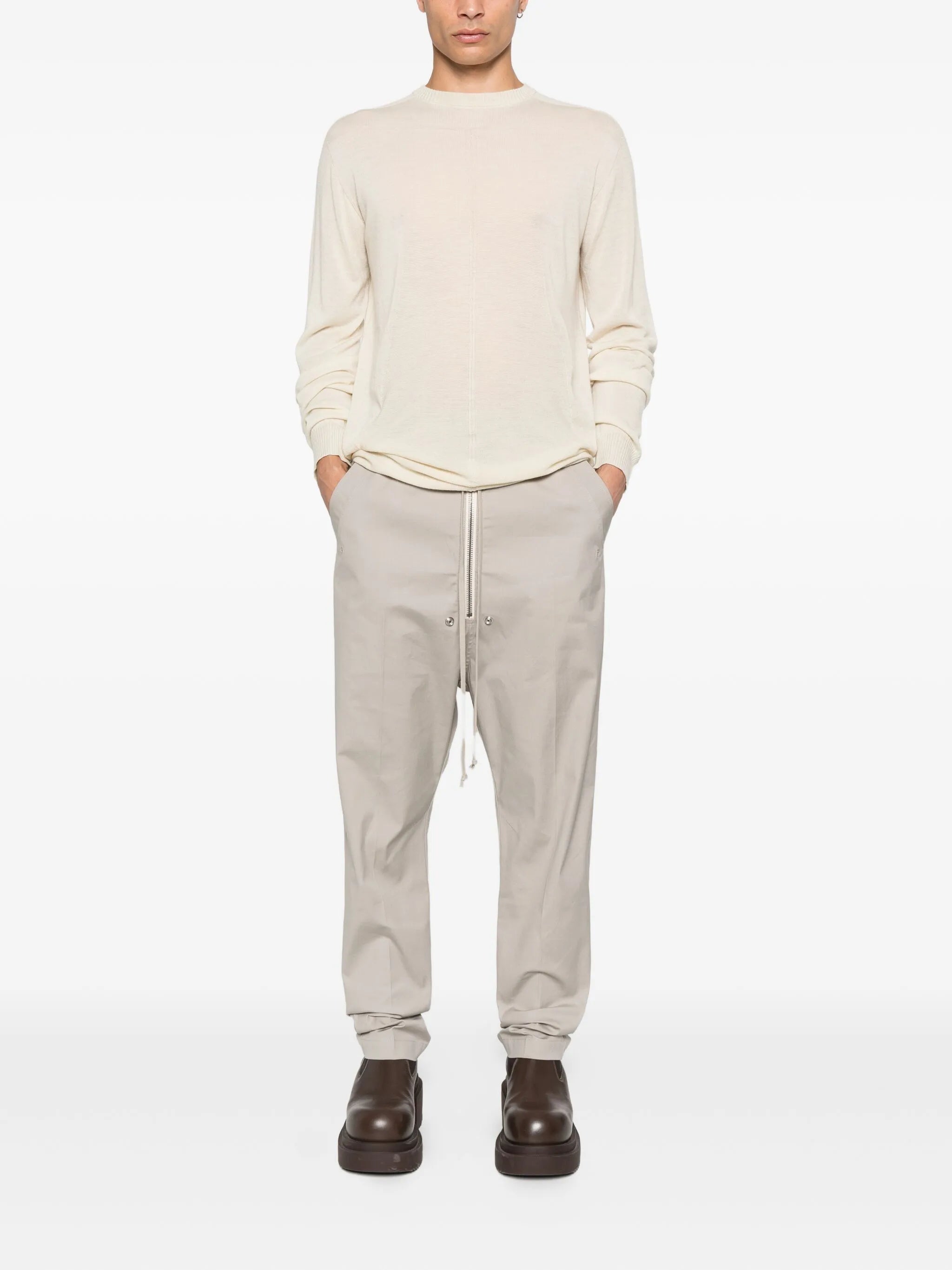 round-neck wool sweater
