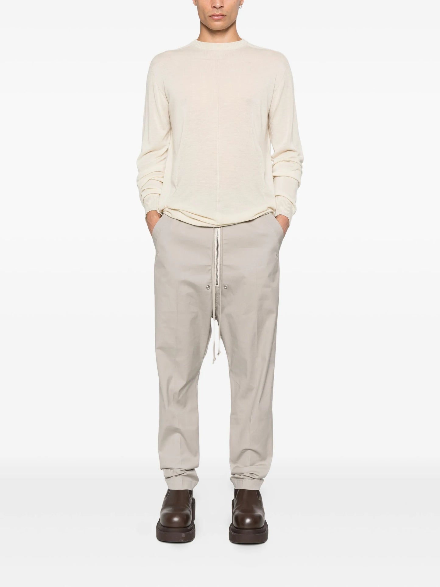 round-neck wool sweater
