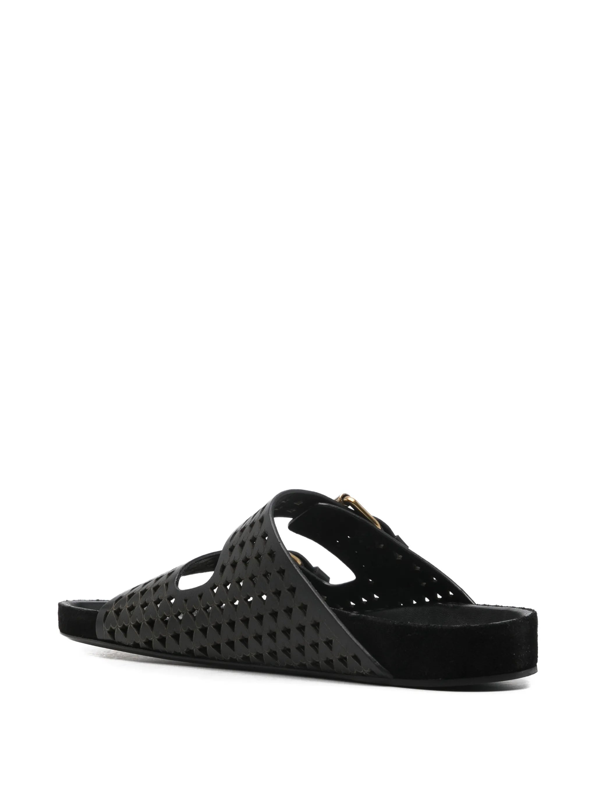 Lennyo cutout buckle flat sandals