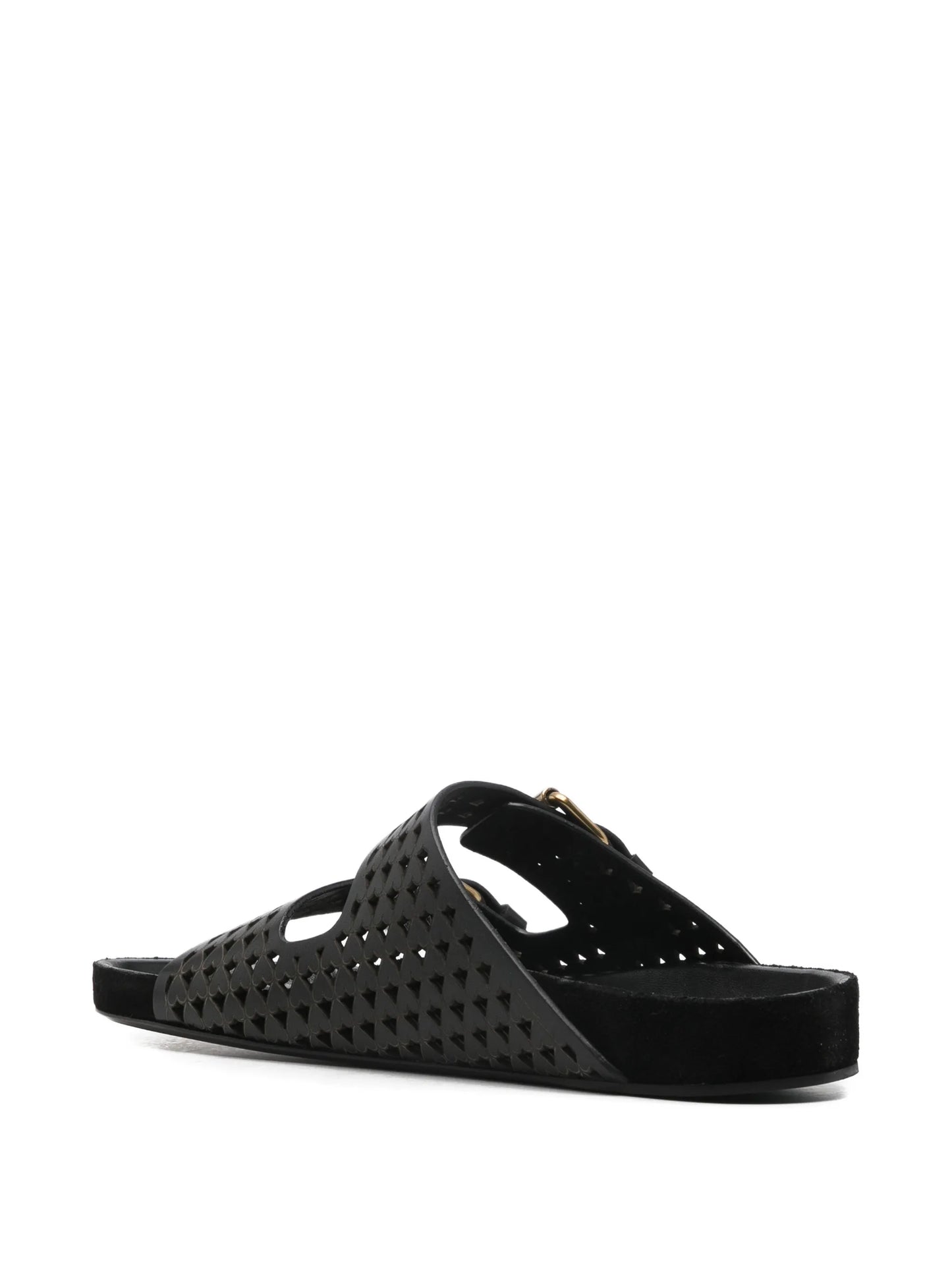 Lennyo cutout buckle flat sandals