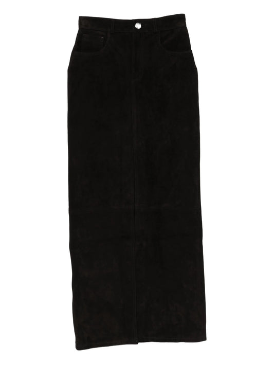 Chicago suede maxi skirt