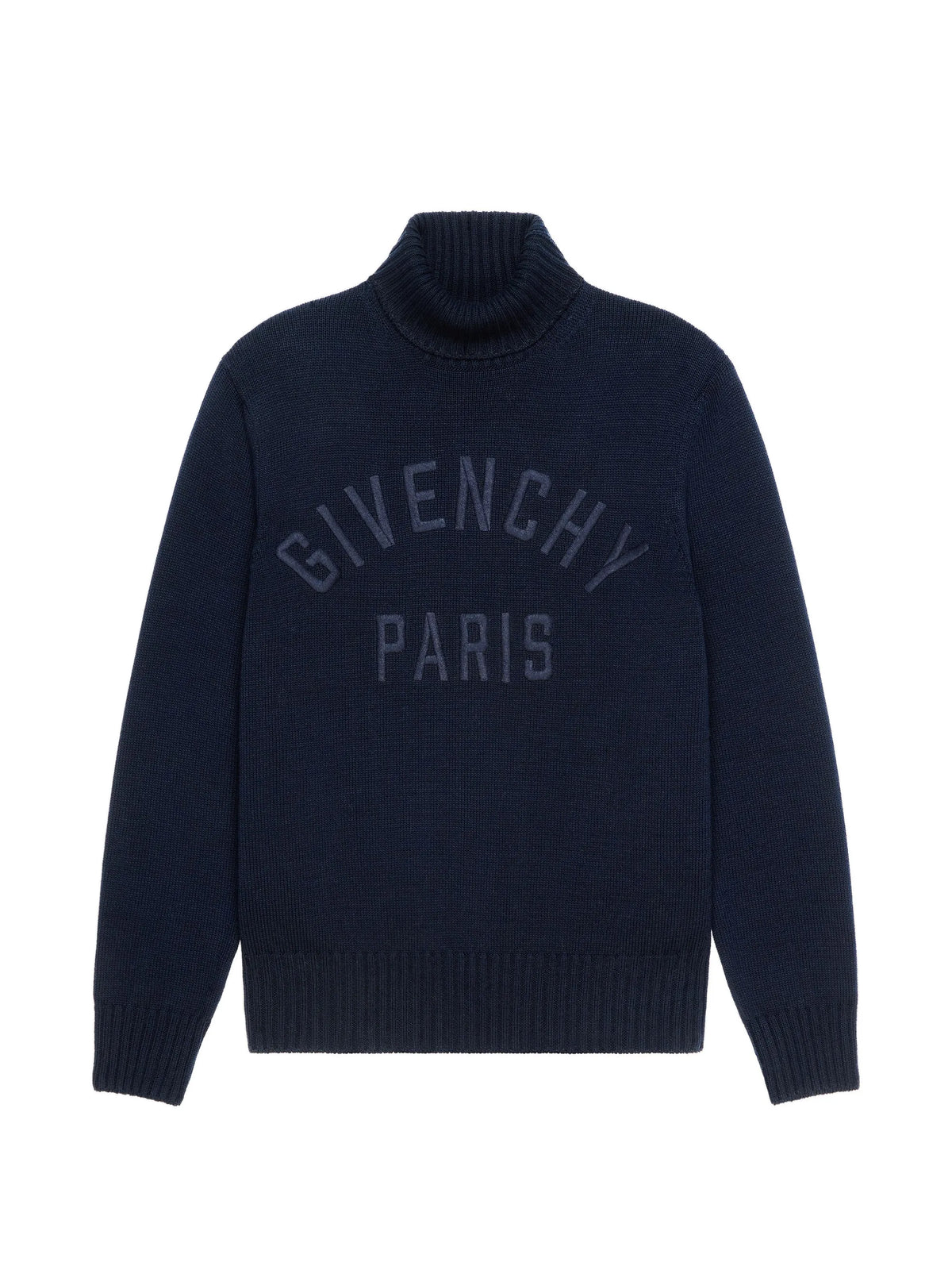 turtleneck sweater in cotton with logo embroidery
