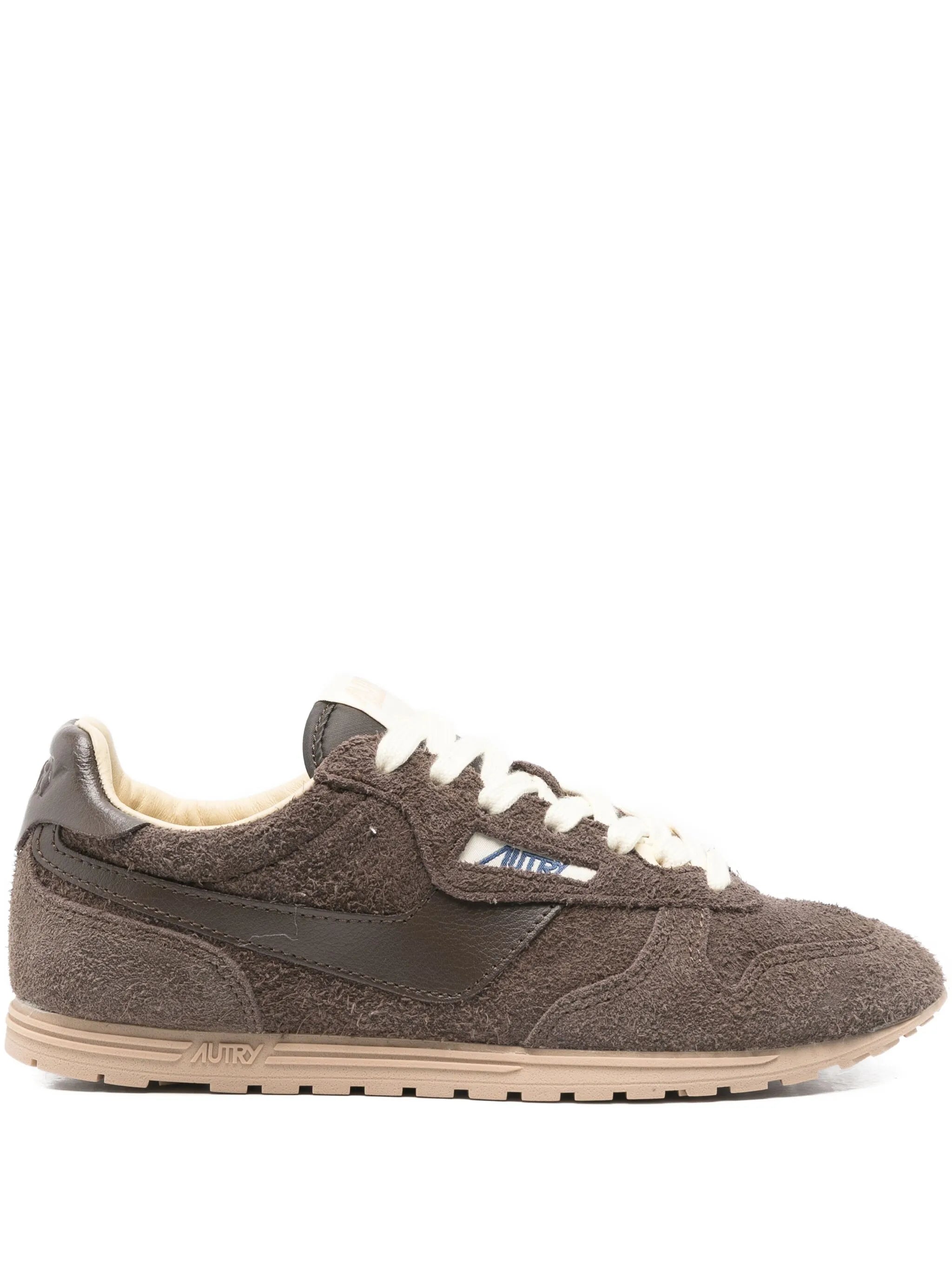Windspin suede and leather sneakers