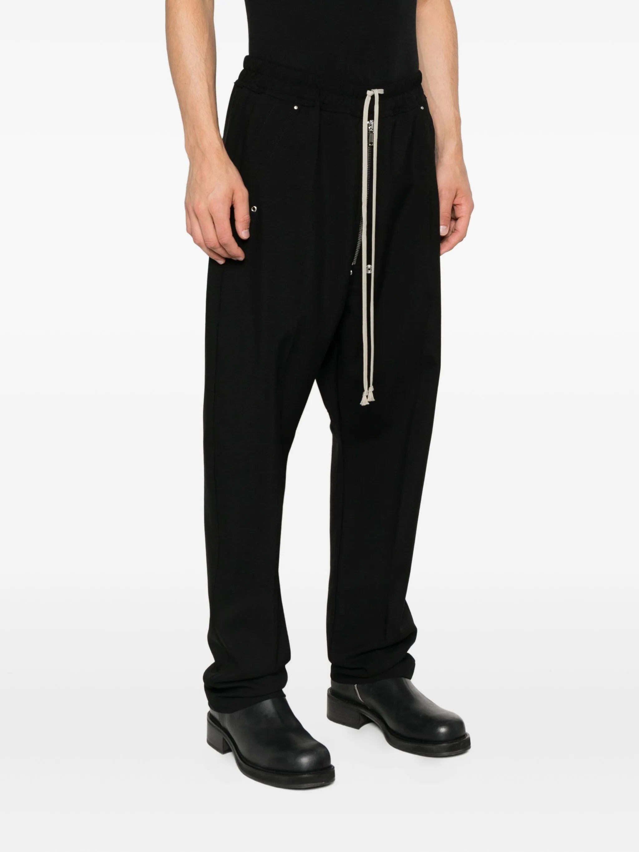 BELA drawstring button trousers