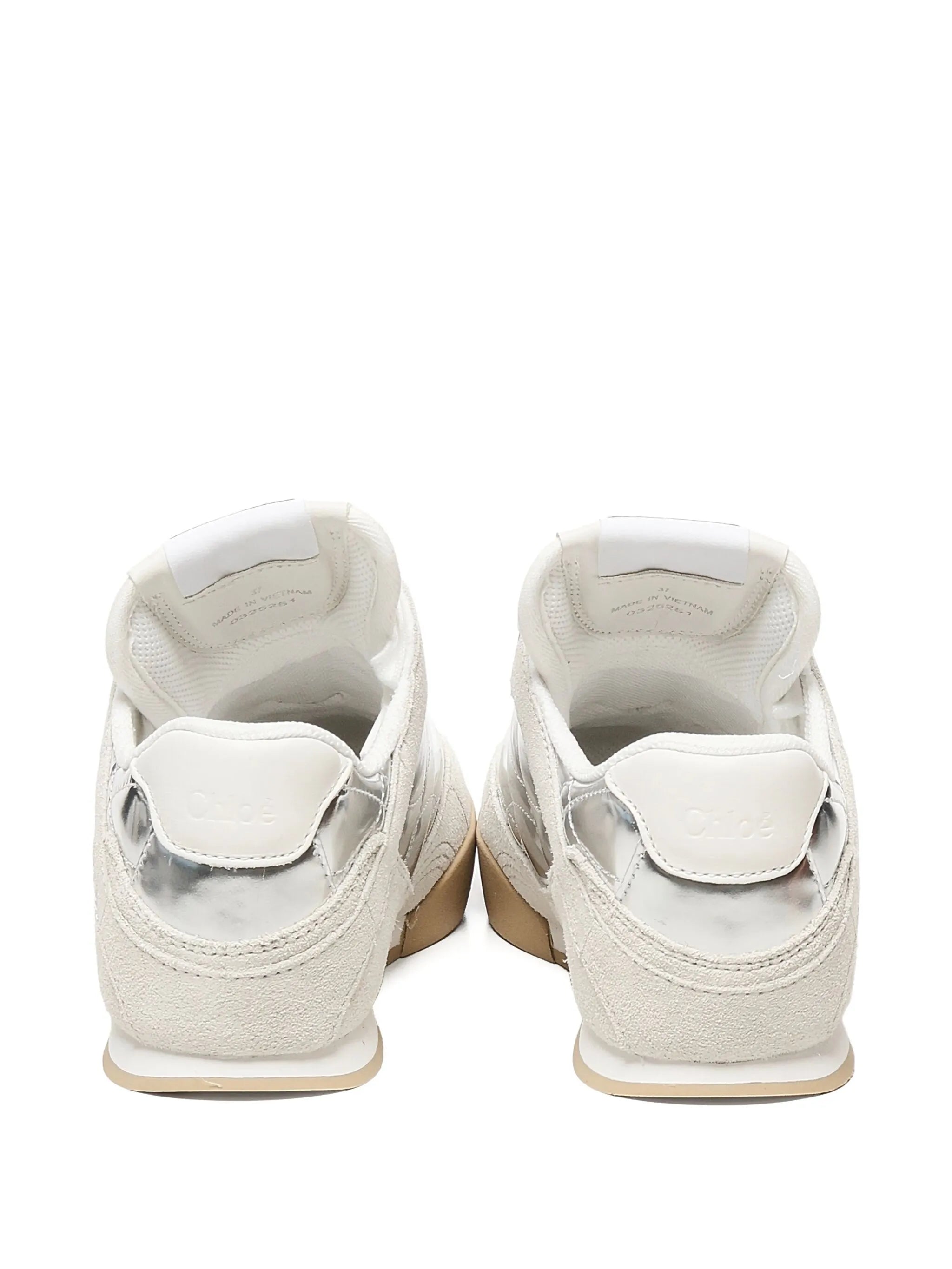 Kick metallic-panelled sneakers