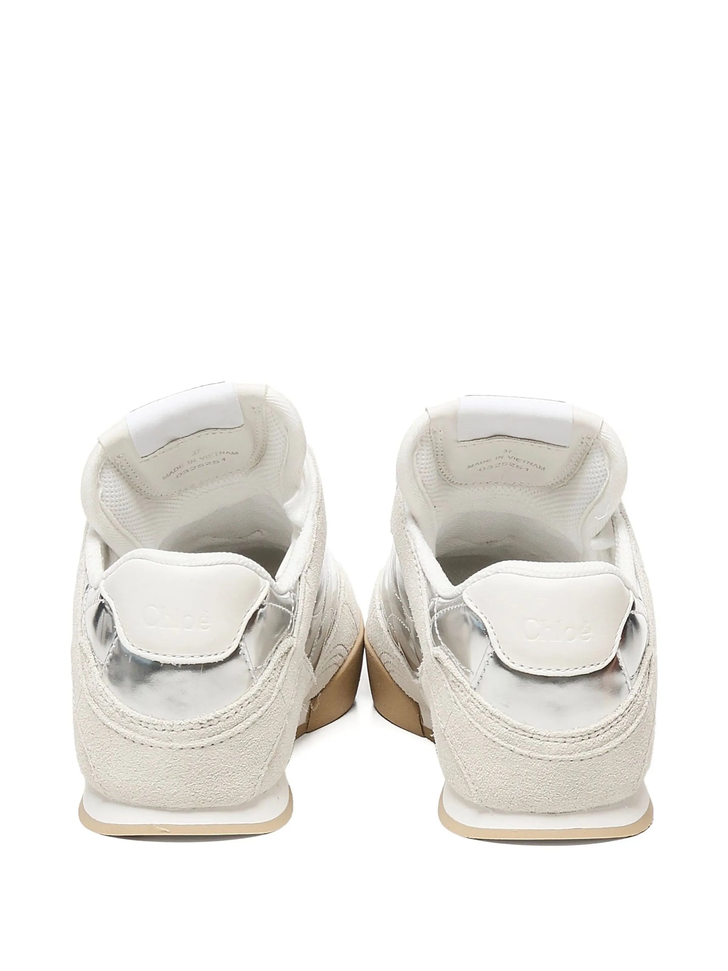 Kick metallic-panelled sneakers