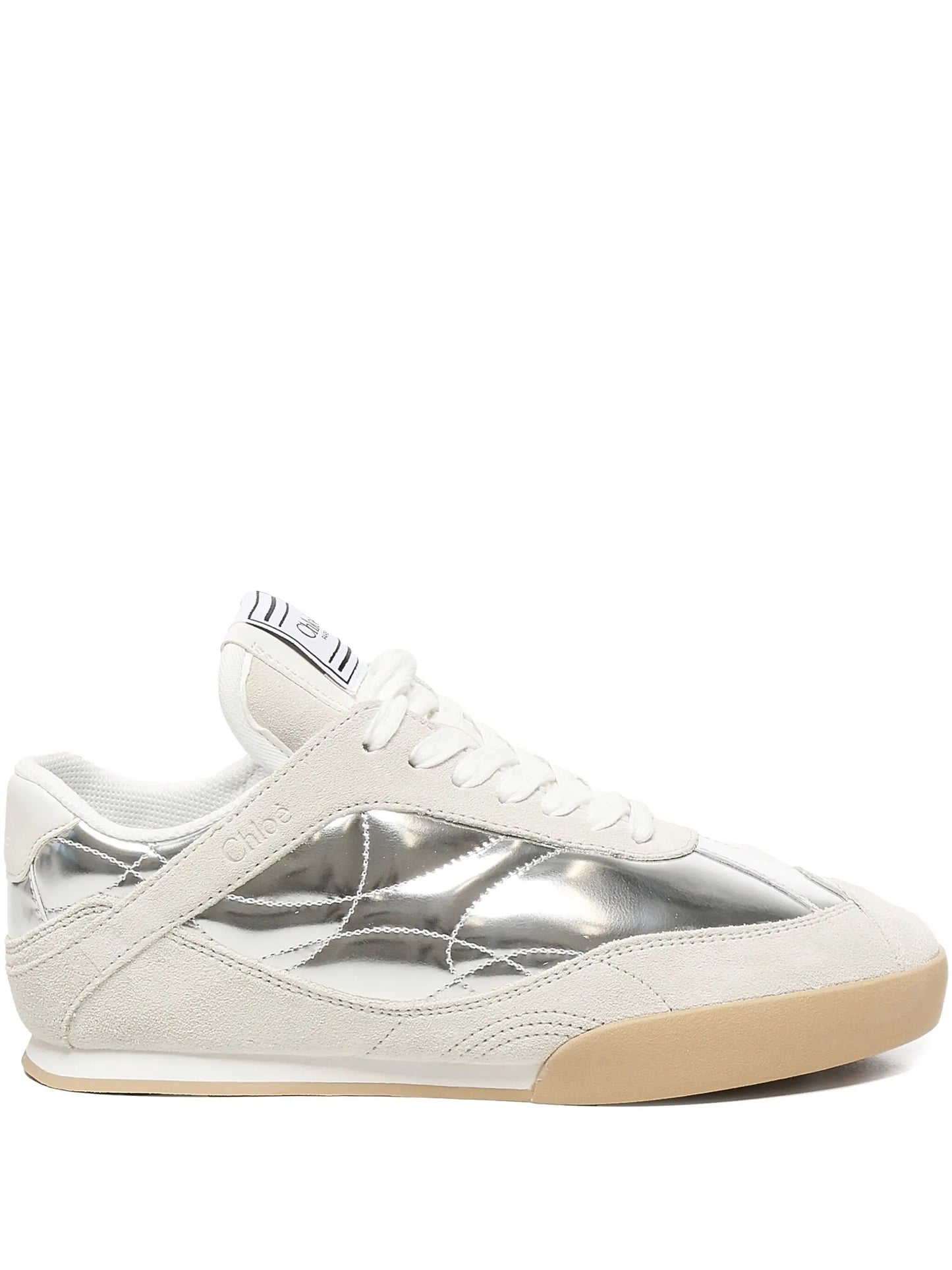 Kick metallic-panelled sneakers