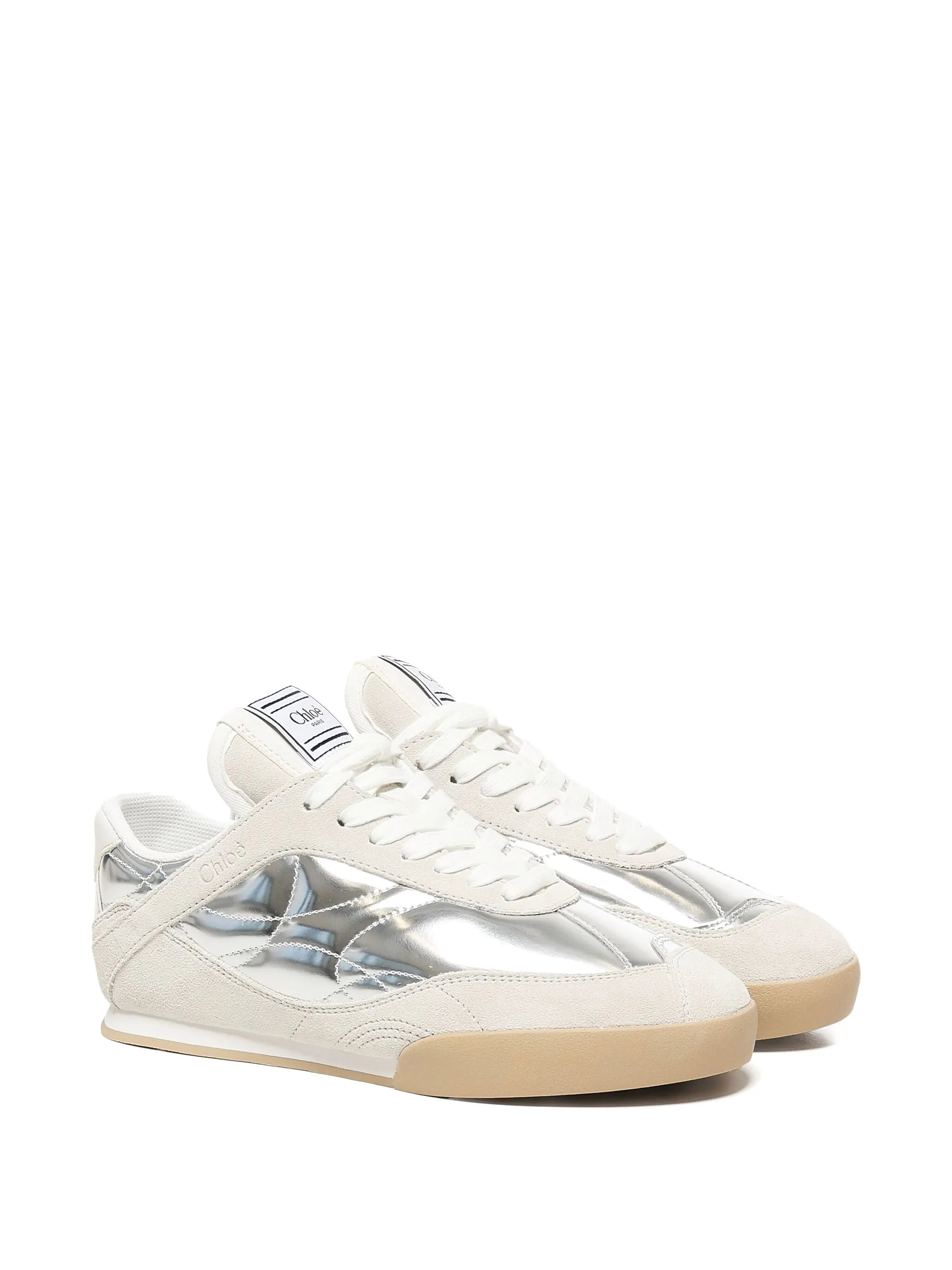 Kick metallic-panelled sneakers