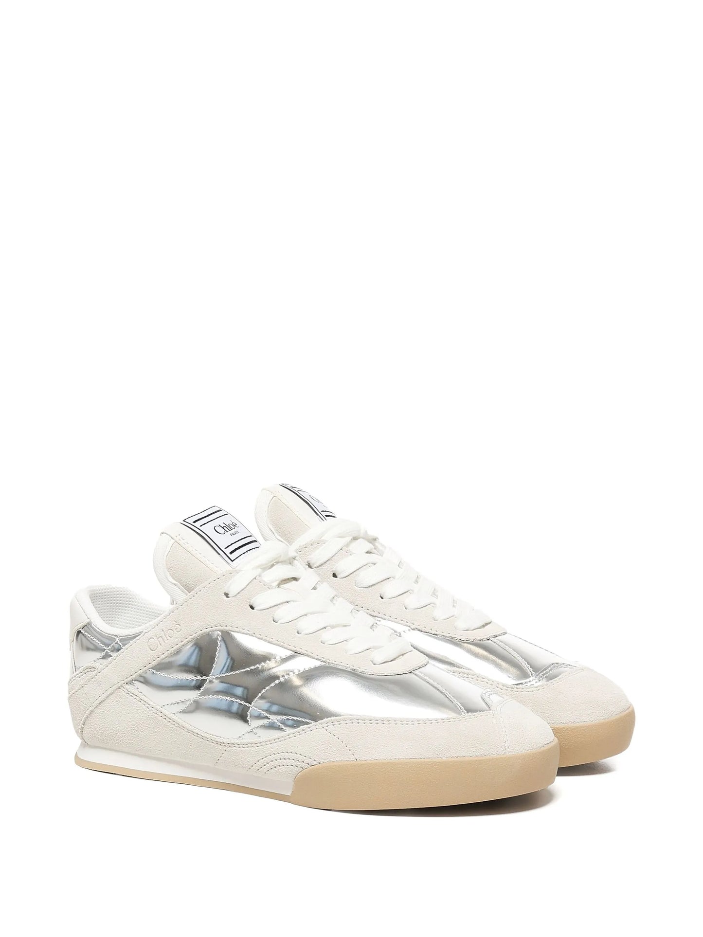 Kick metallic-panelled sneakers