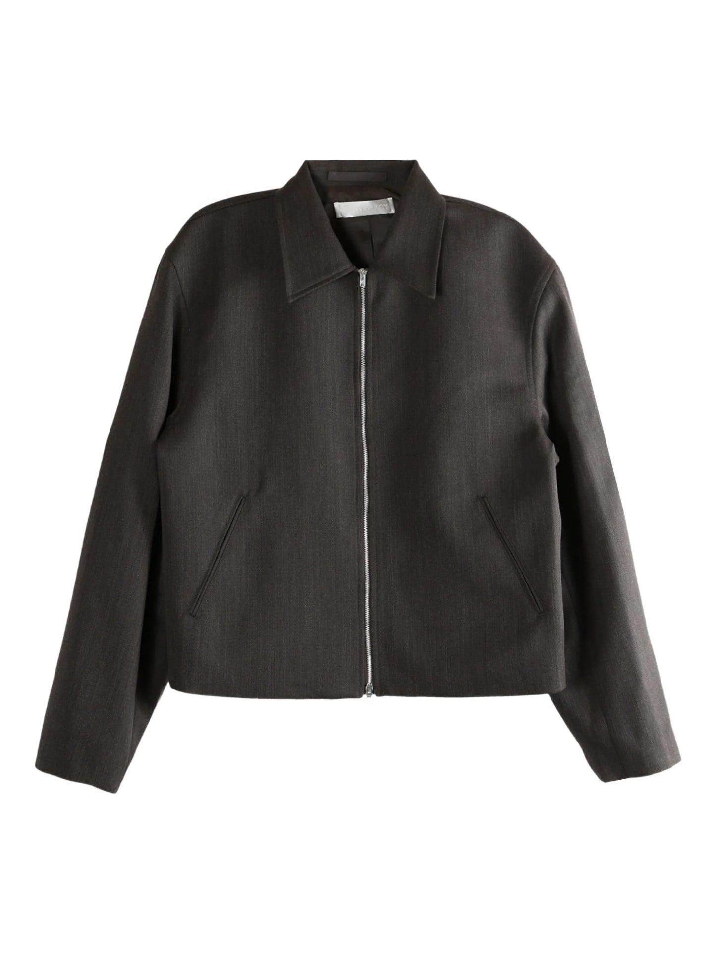 zip-front textured jacket