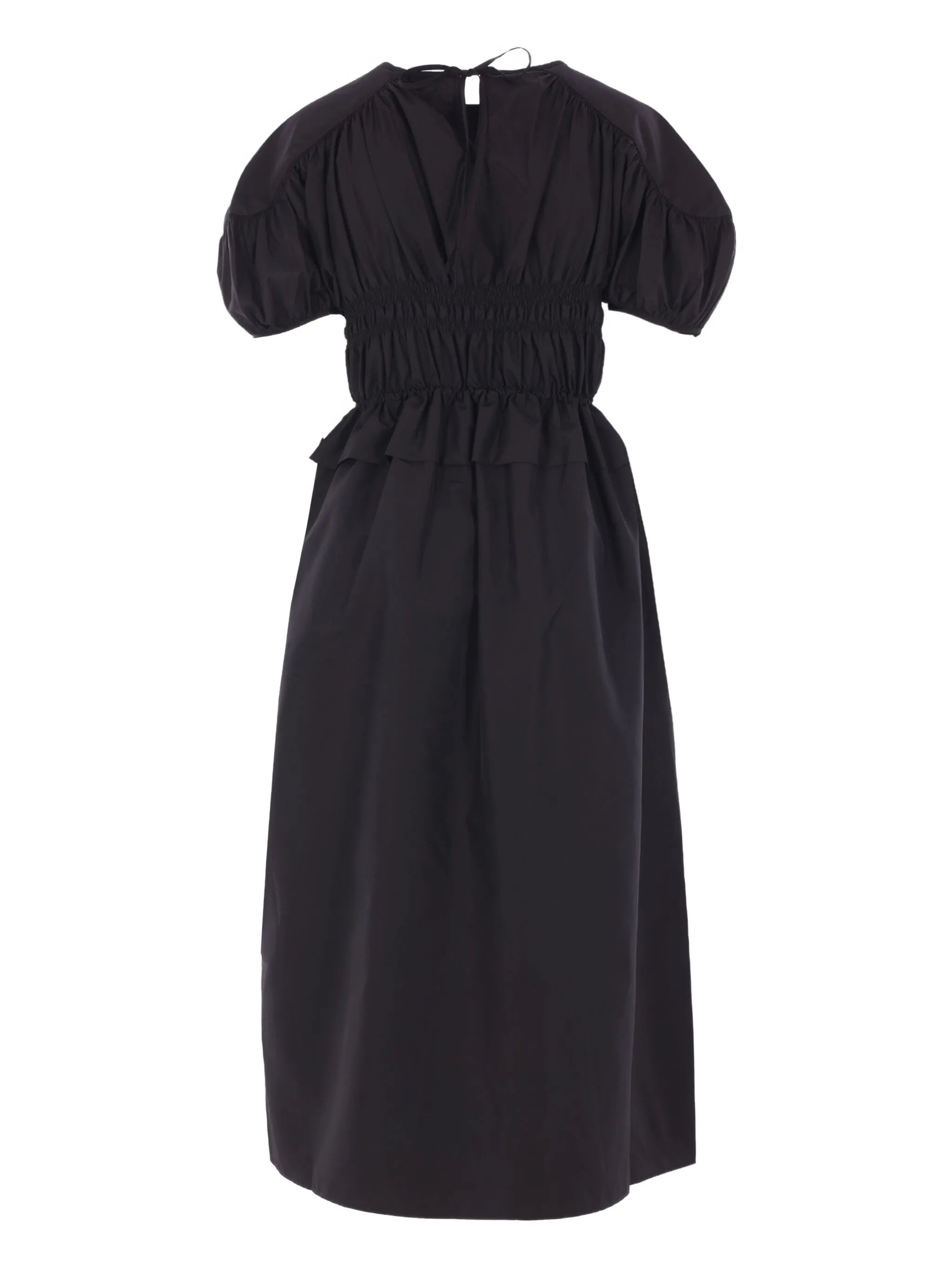 smocked midi dress