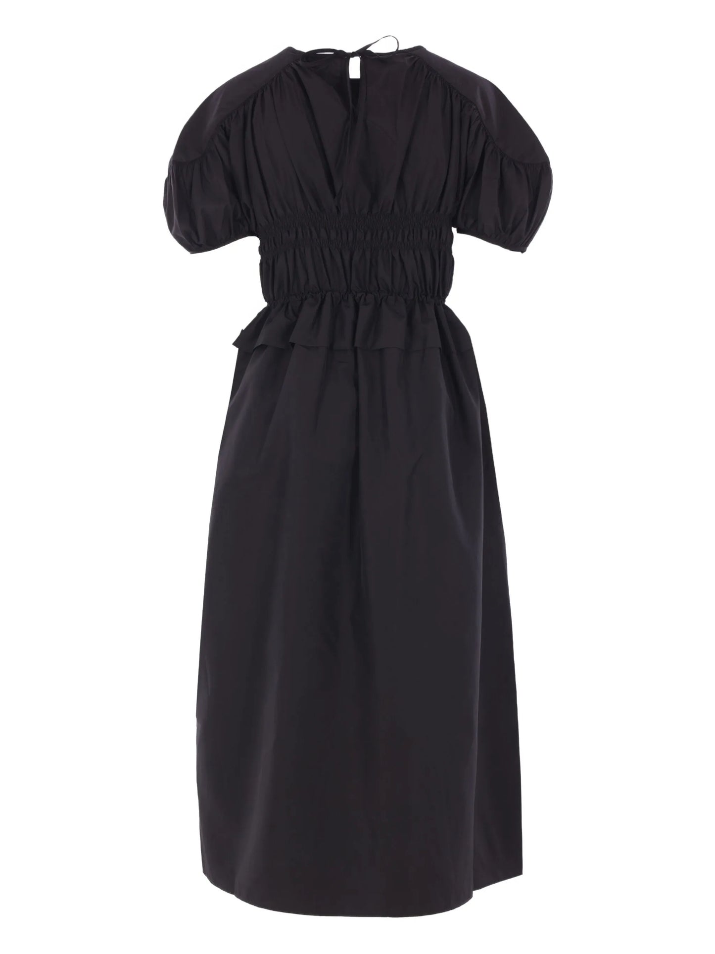 smocked midi dress