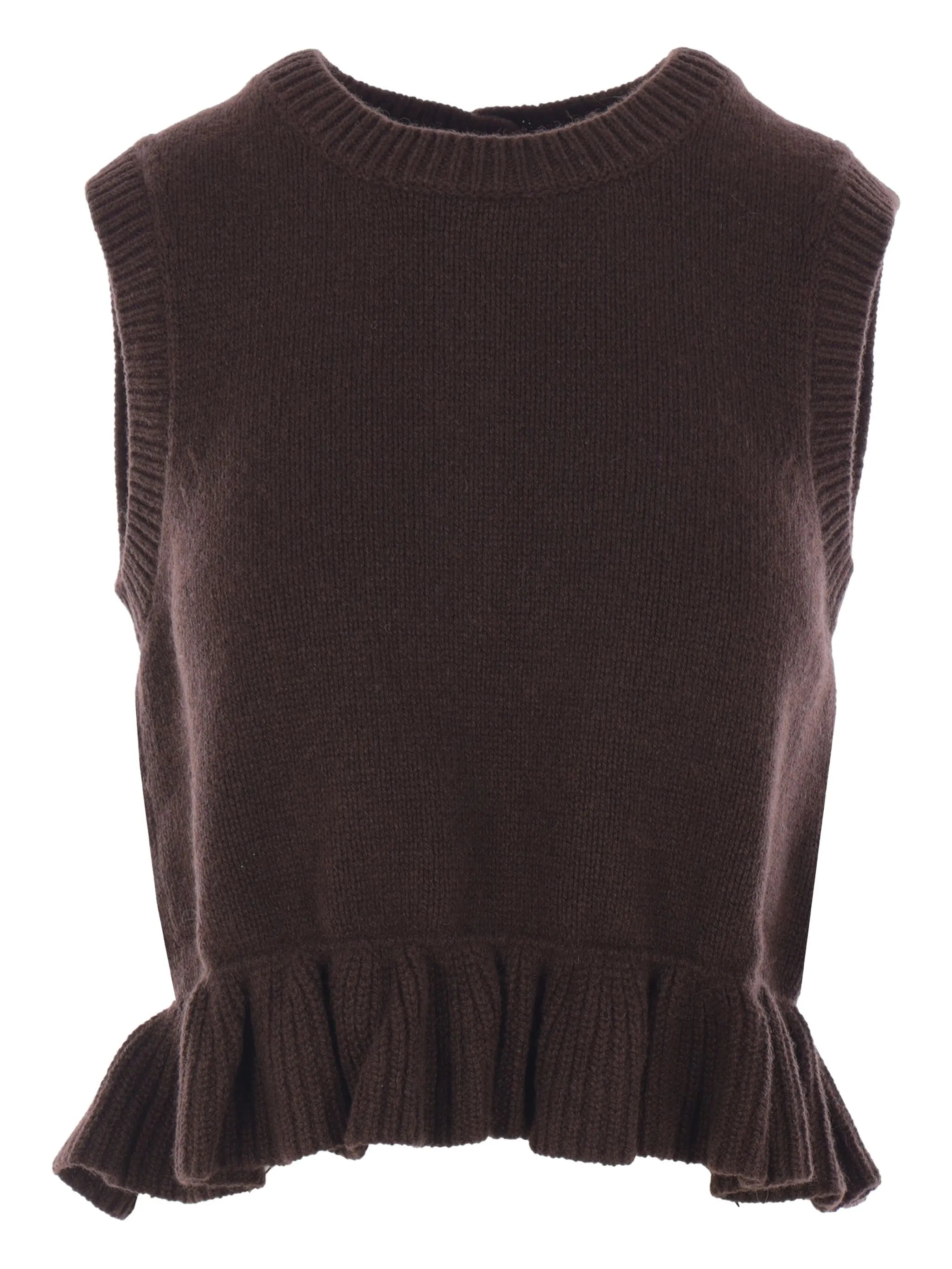 sleeveless cashmere-blend cardigan