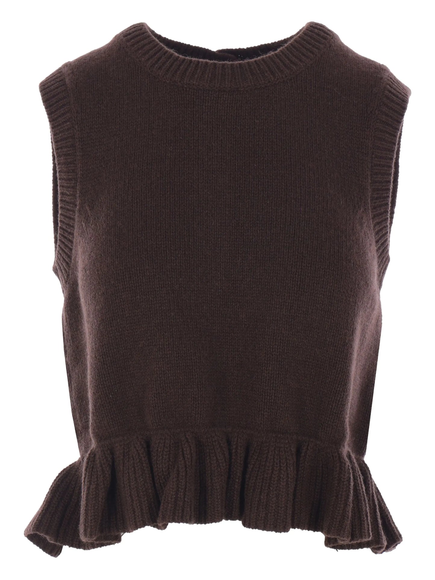 sleeveless cashmere-blend cardigan
