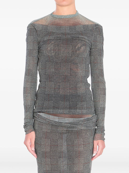 checked mesh top