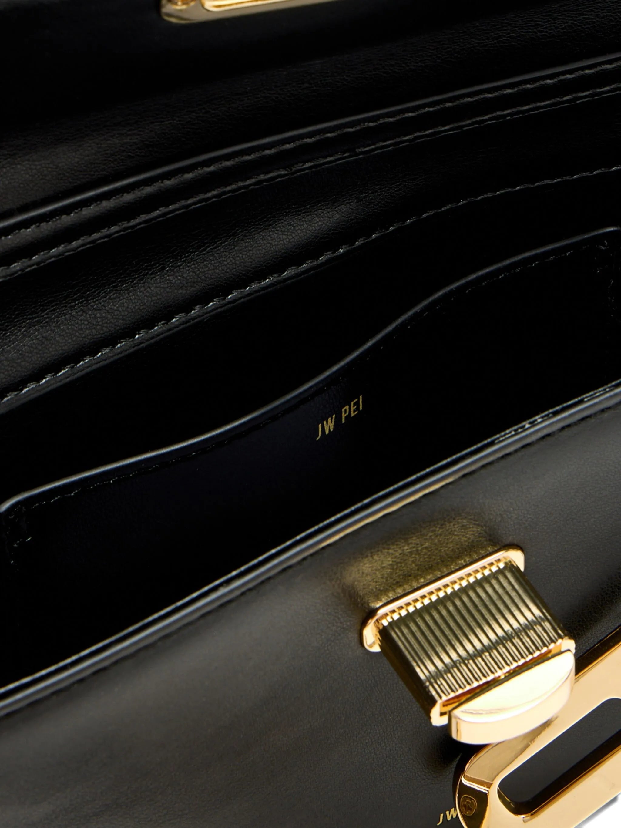 top-handle clasp-lock cross body bag