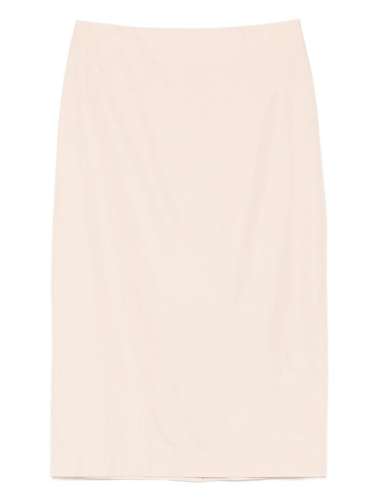 rear-slit midi skirt