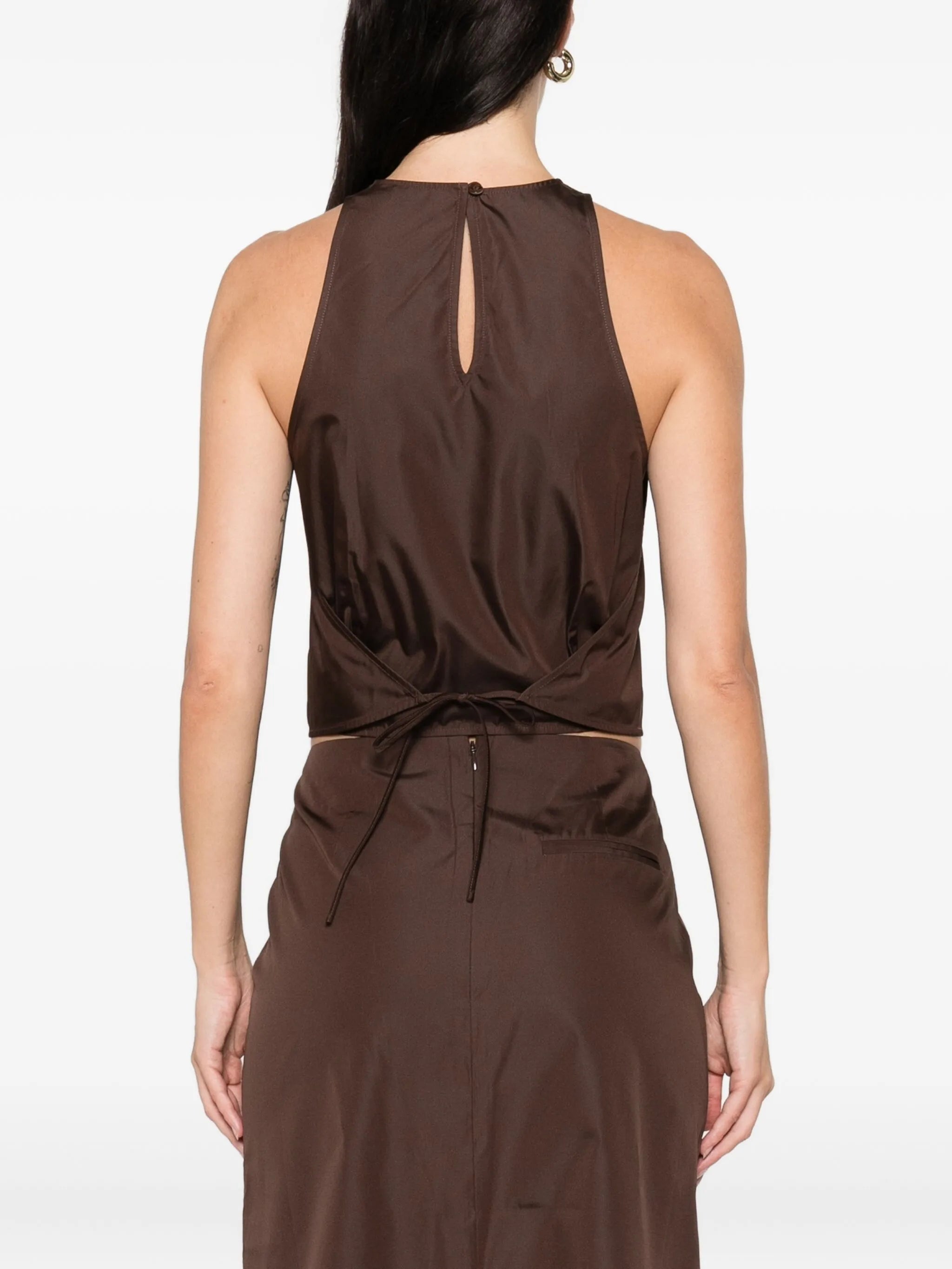 tie detail cocoon top