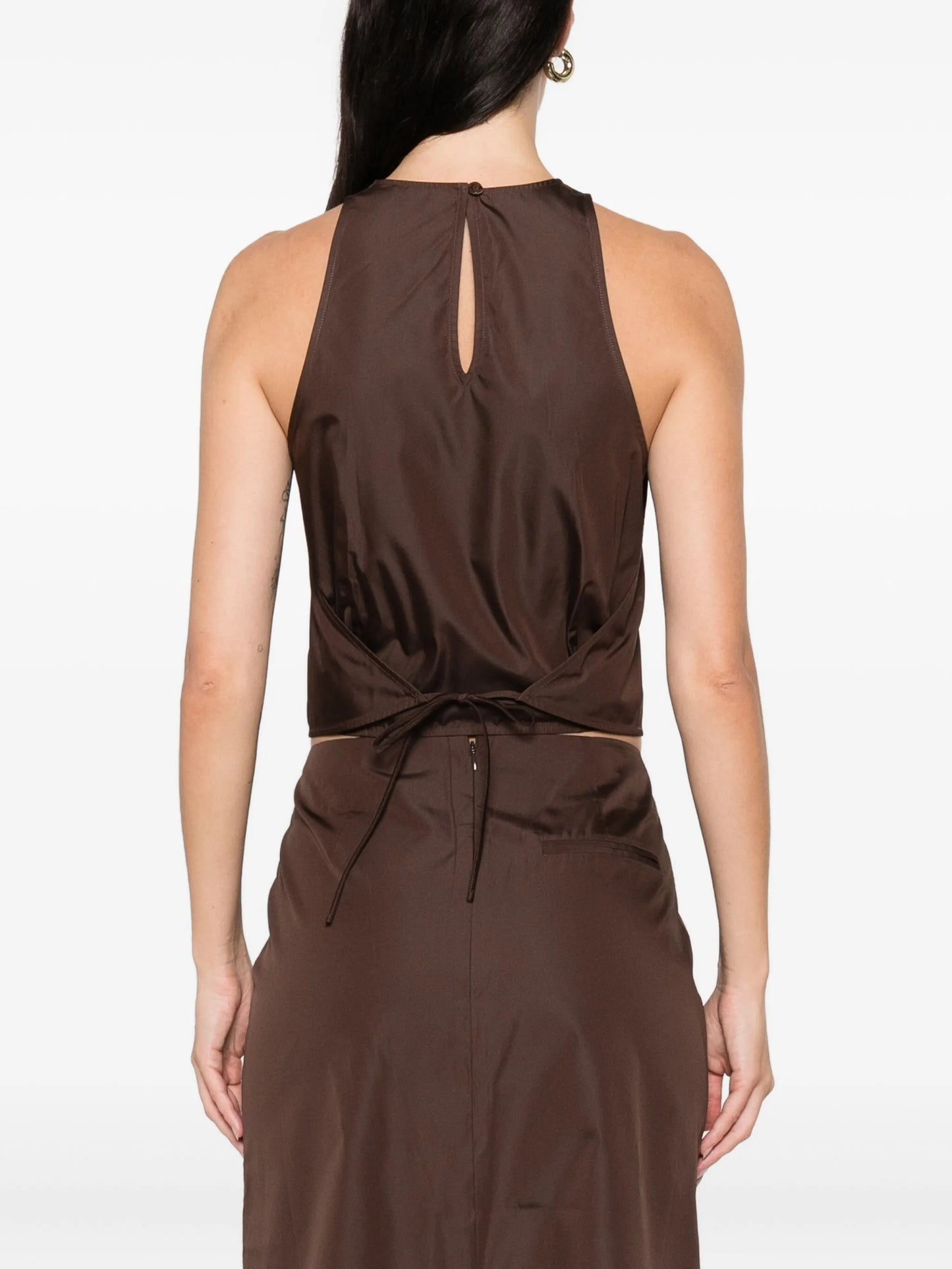 tie detail cocoon top