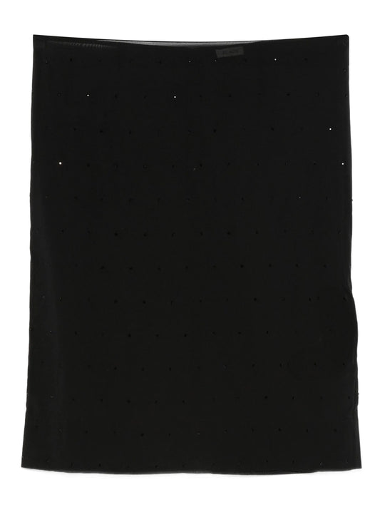 glass beaded midi skirt