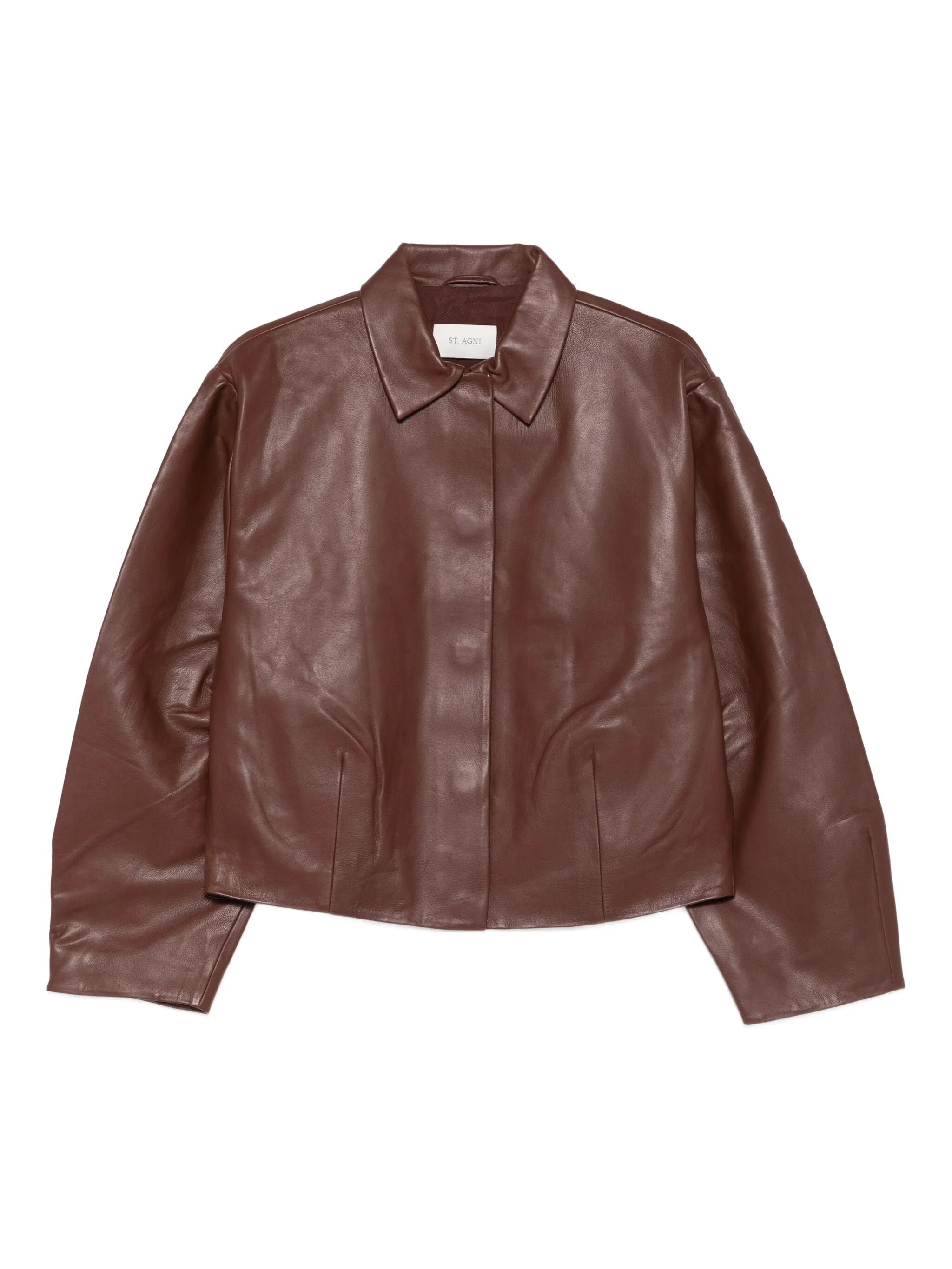 Cocoon leather jacket