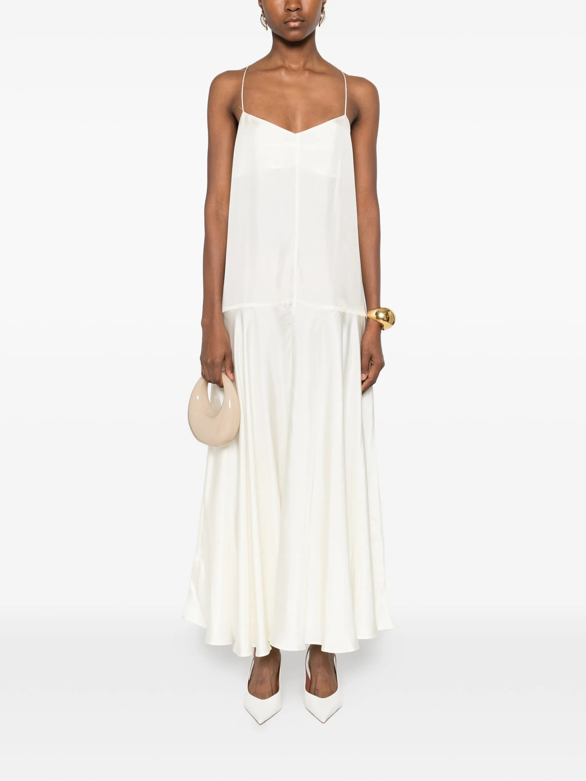 silk twill slip dress