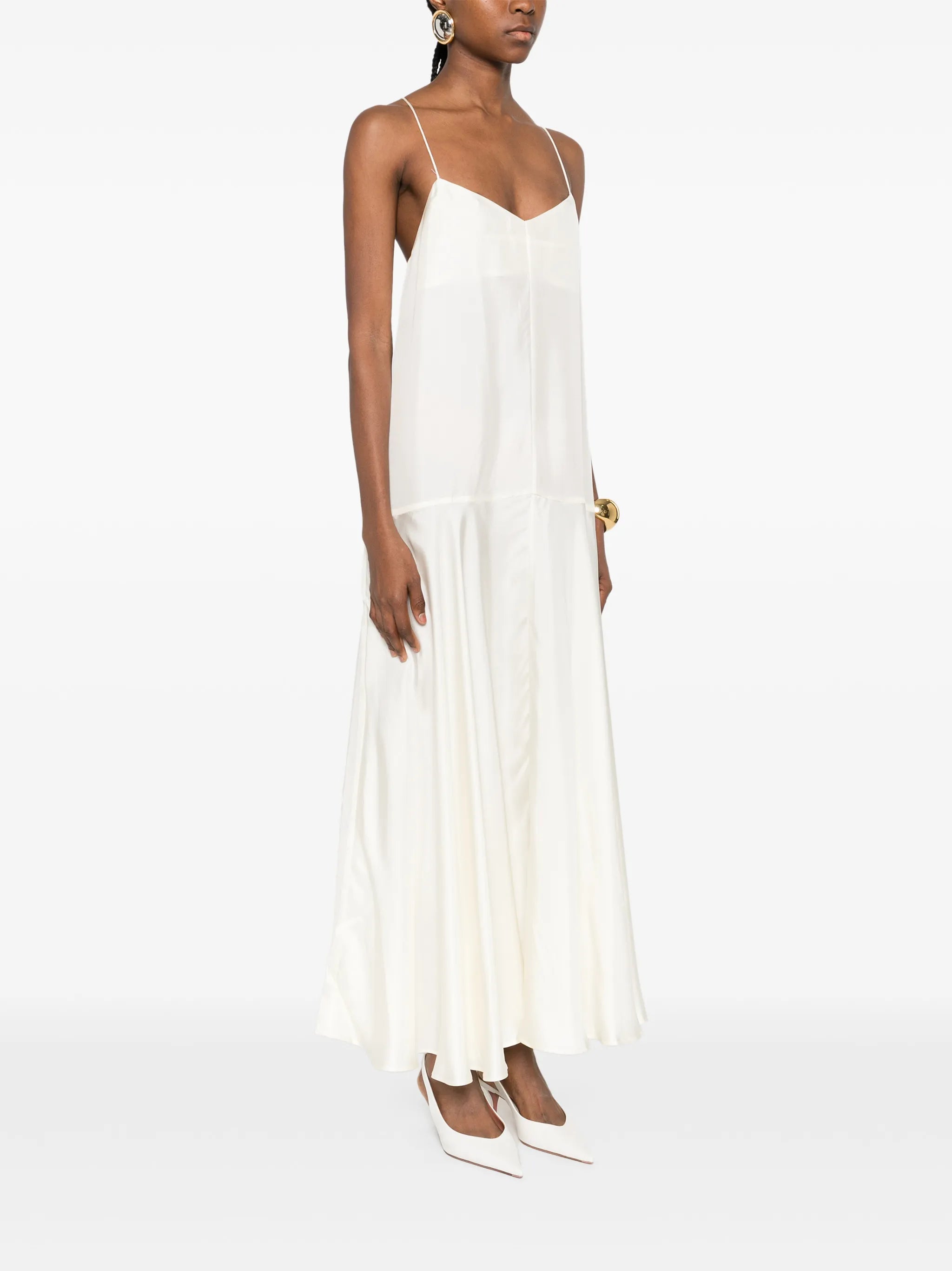 silk twill slip dress