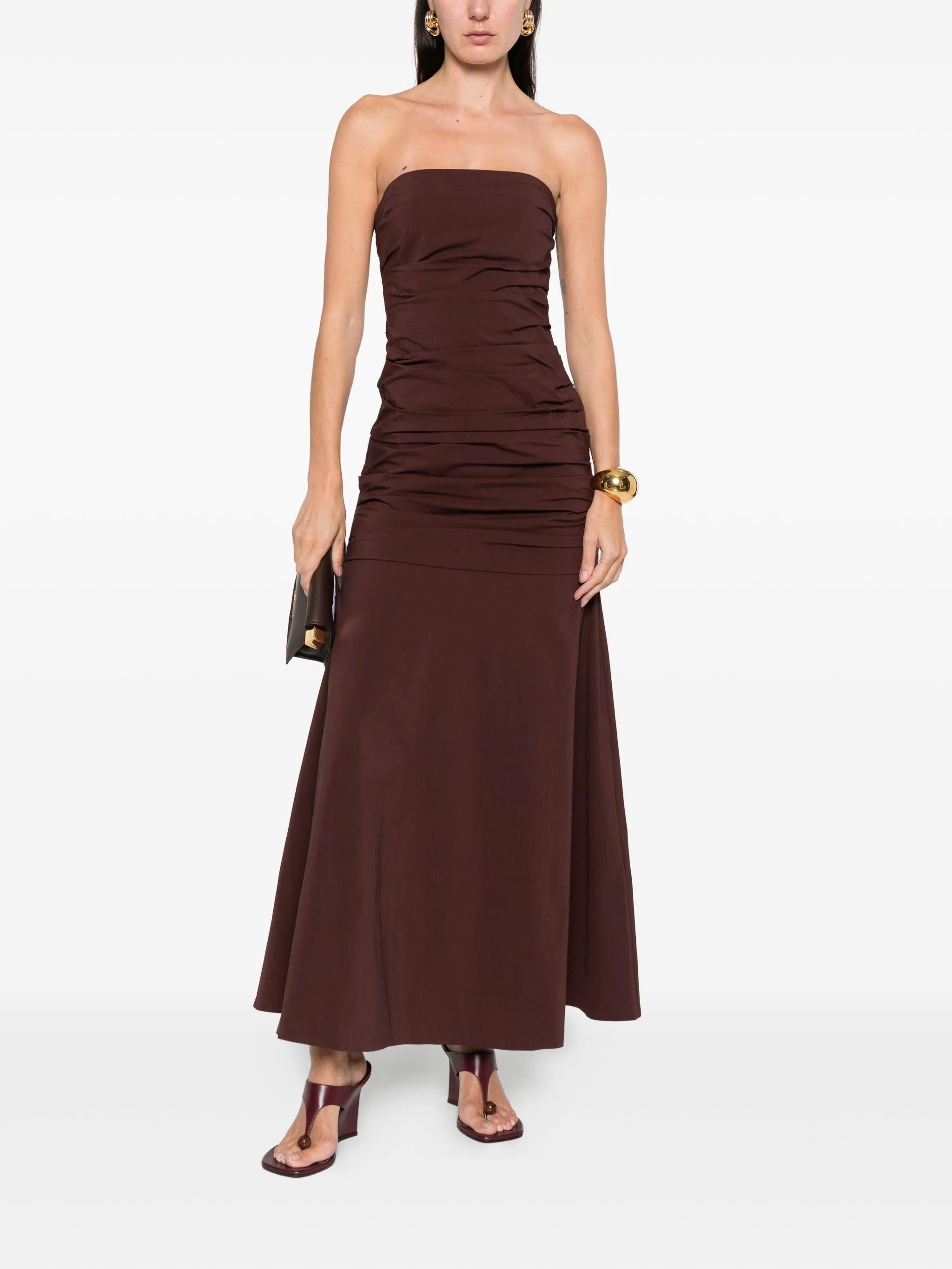 strapless maxi dress
