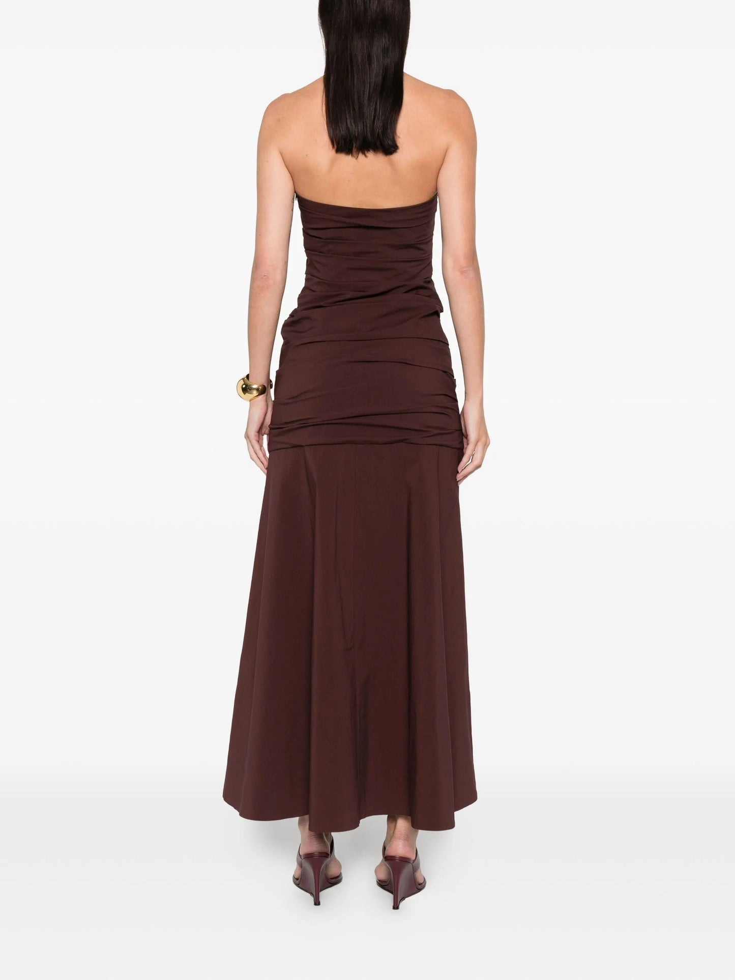 strapless maxi dress
