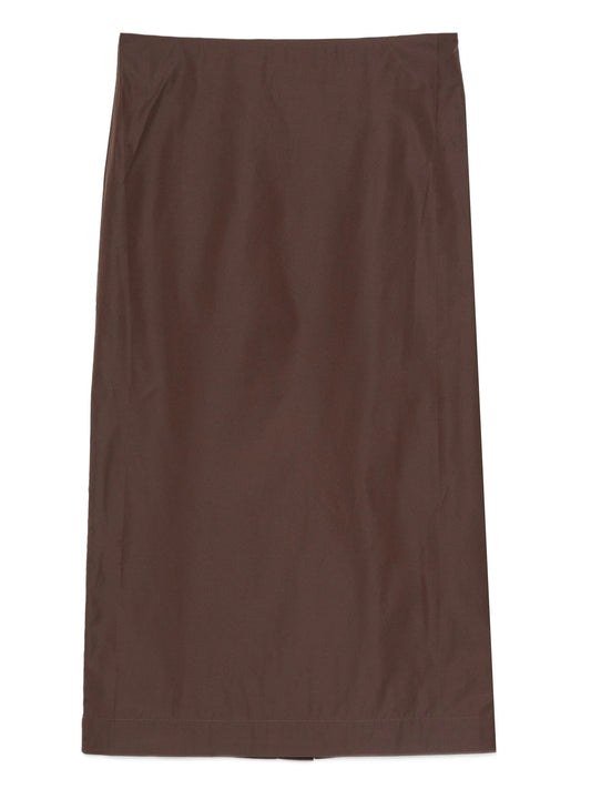 rear-slit midi skirt