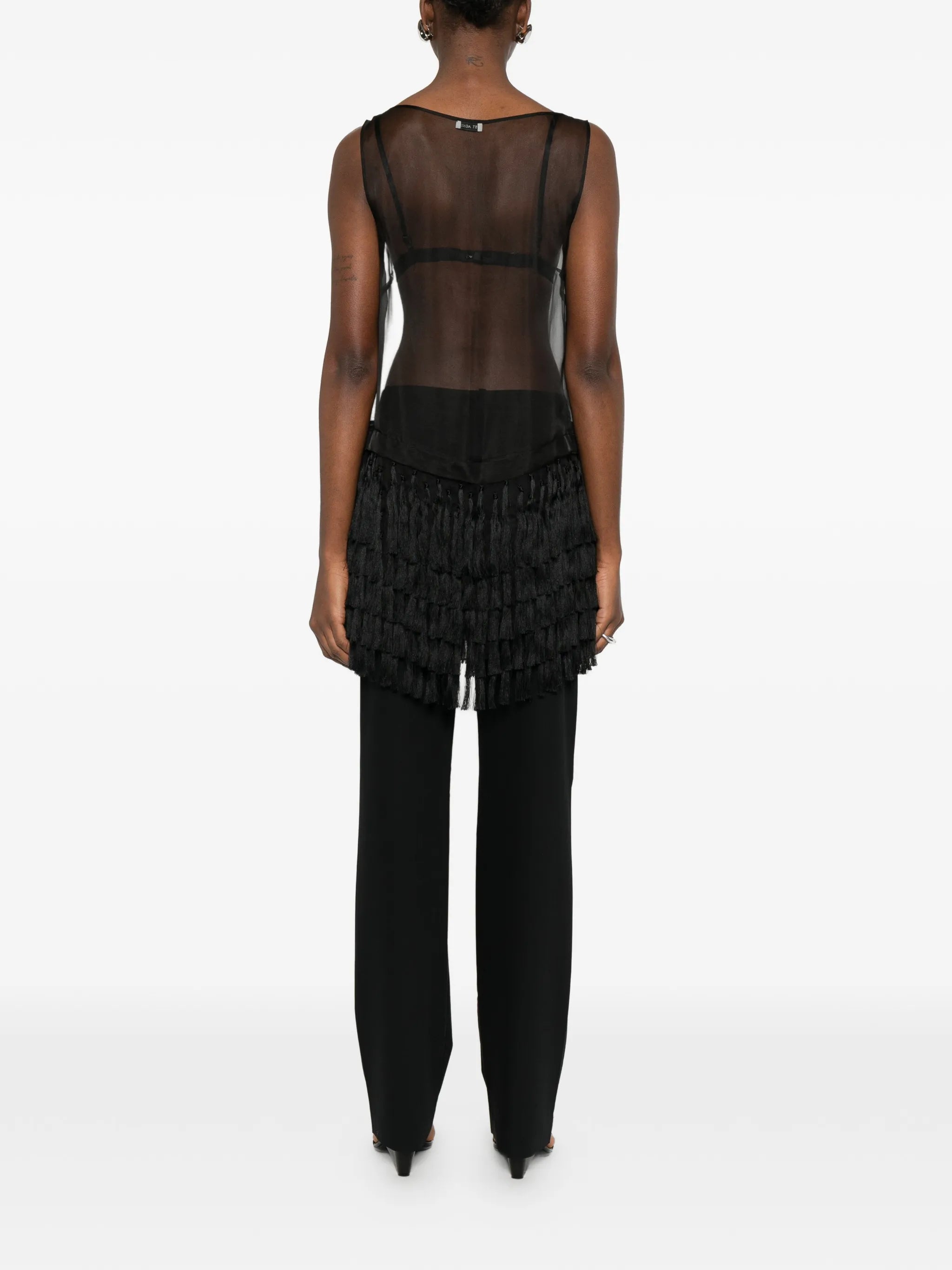 tassel-detail mini dress