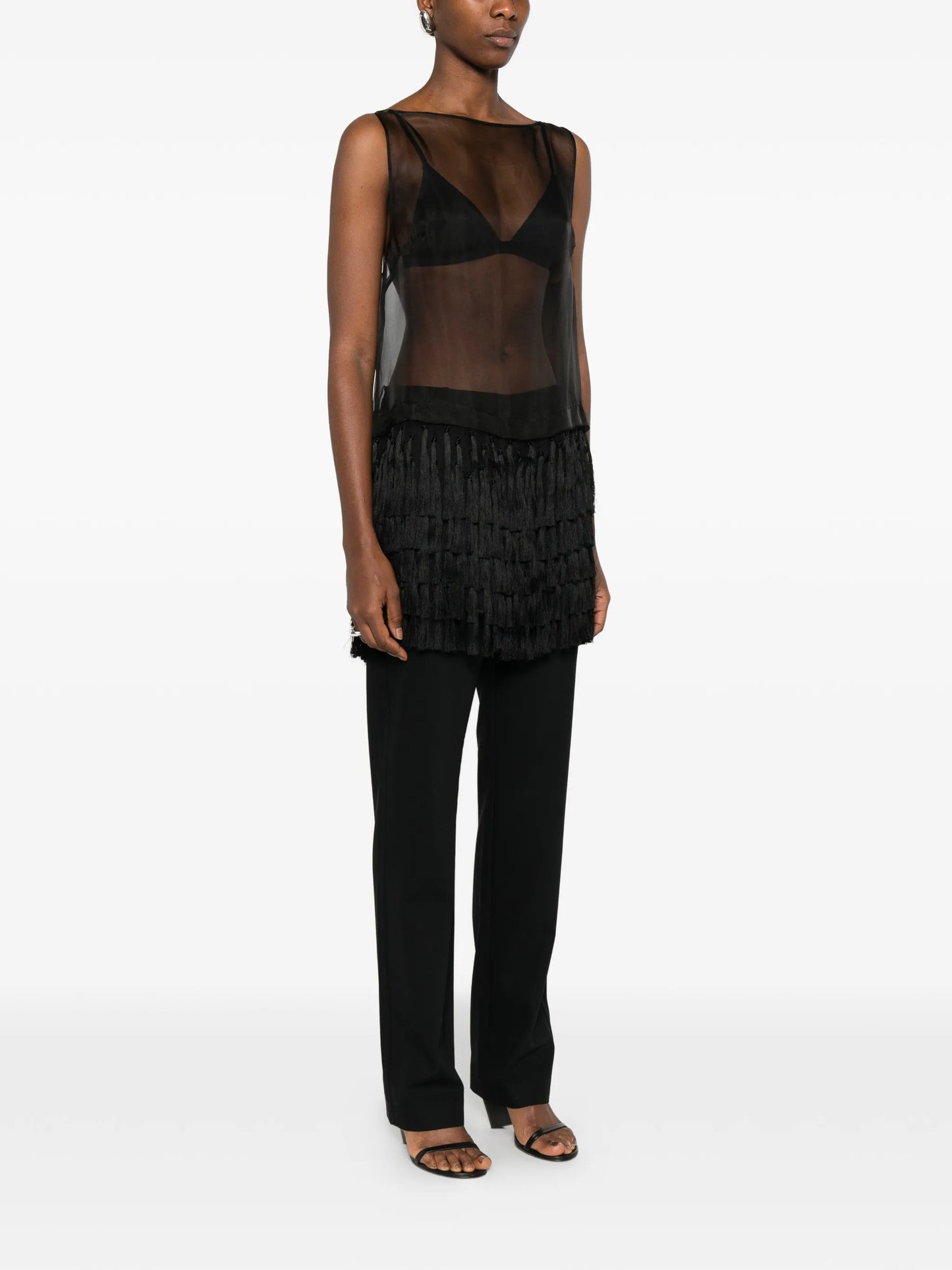 tassel-detail mini dress