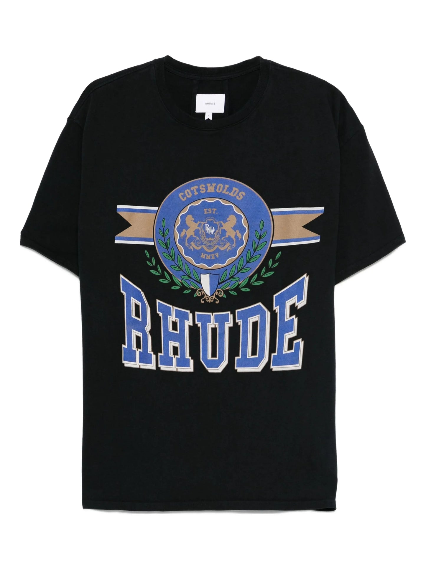 crest-print cotton T-shirt