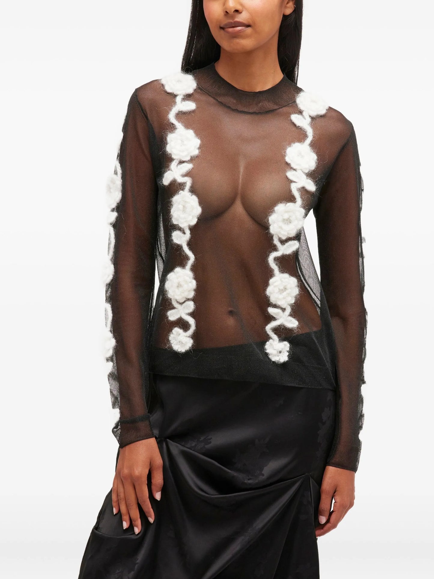 crochet-flowers mesh top