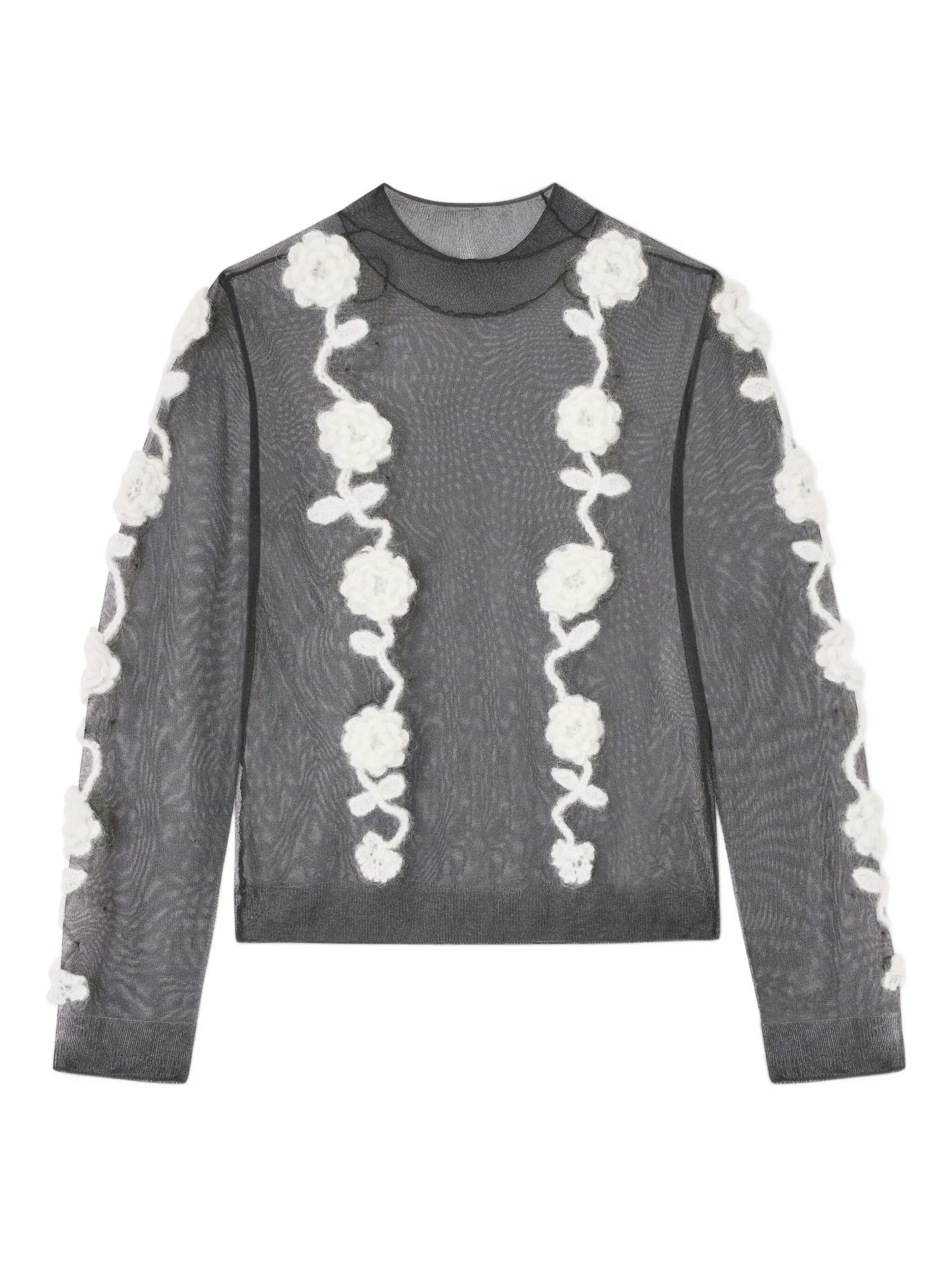 crochet-flowers mesh top