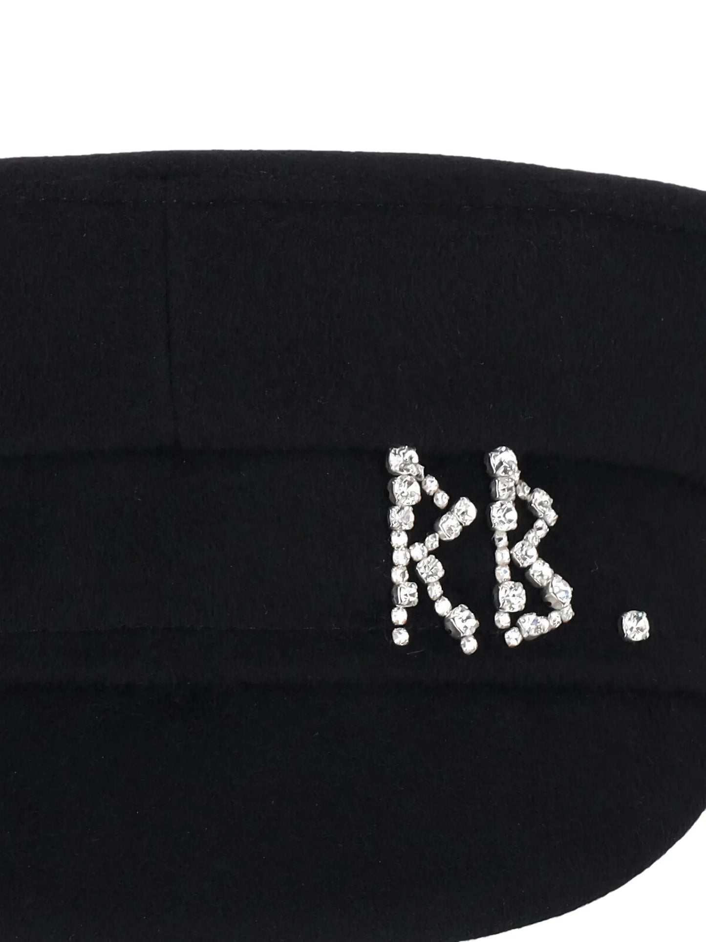 baker-boy rhinestone-embellished hat