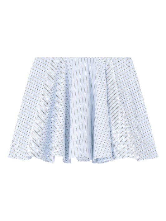 circle stripe cotton mini skirt