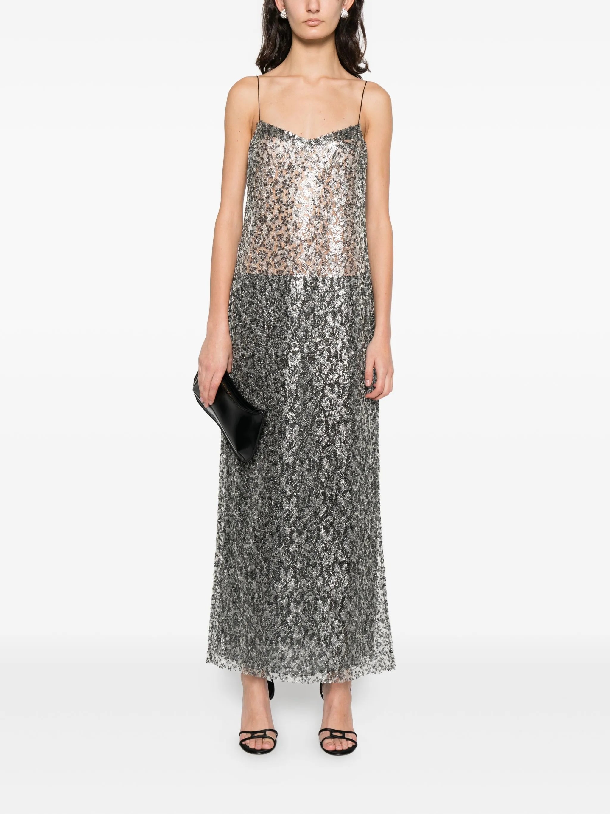 sequin-embellishment maxi dress