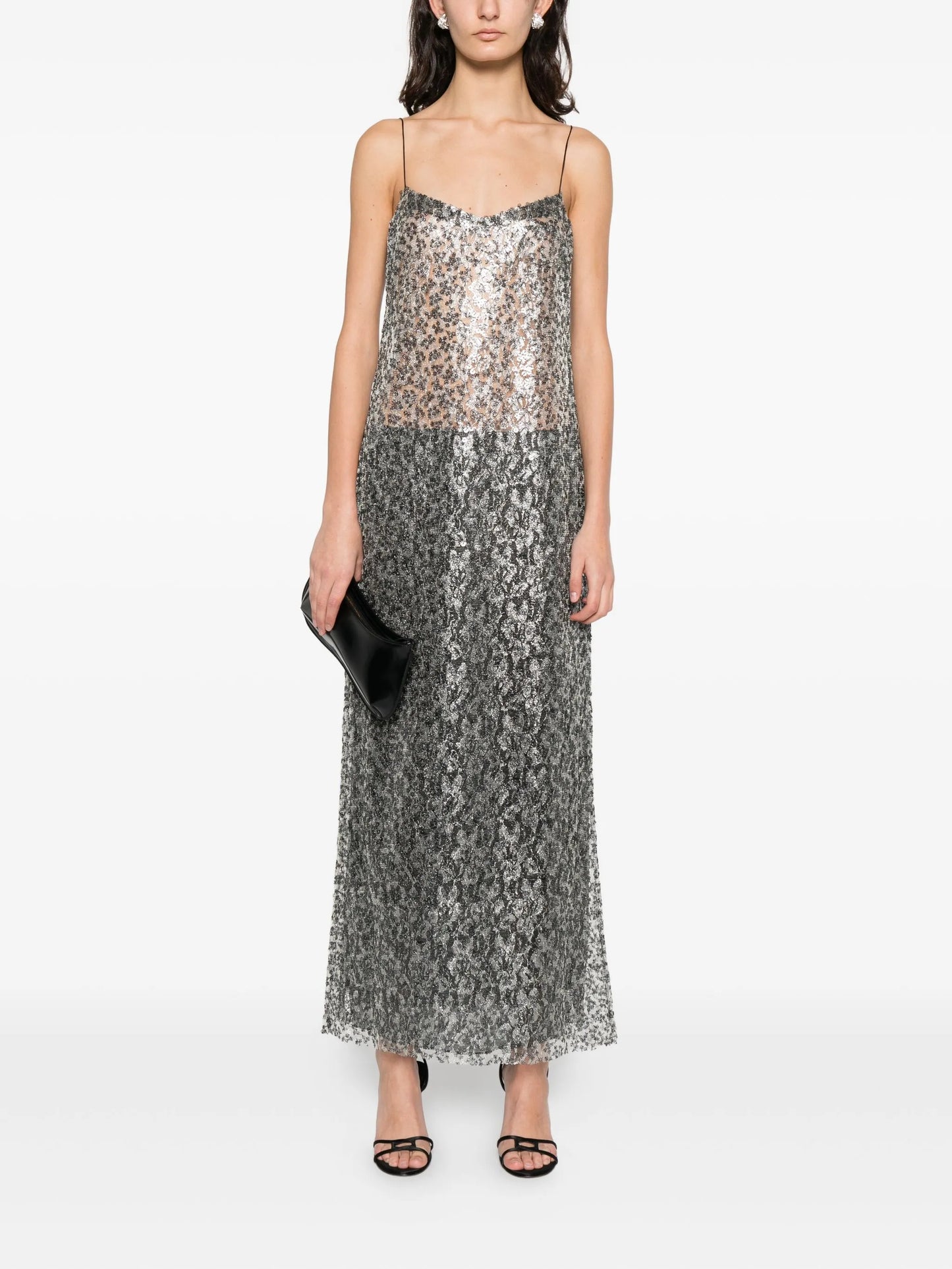 sequin-embellishment maxi dress
