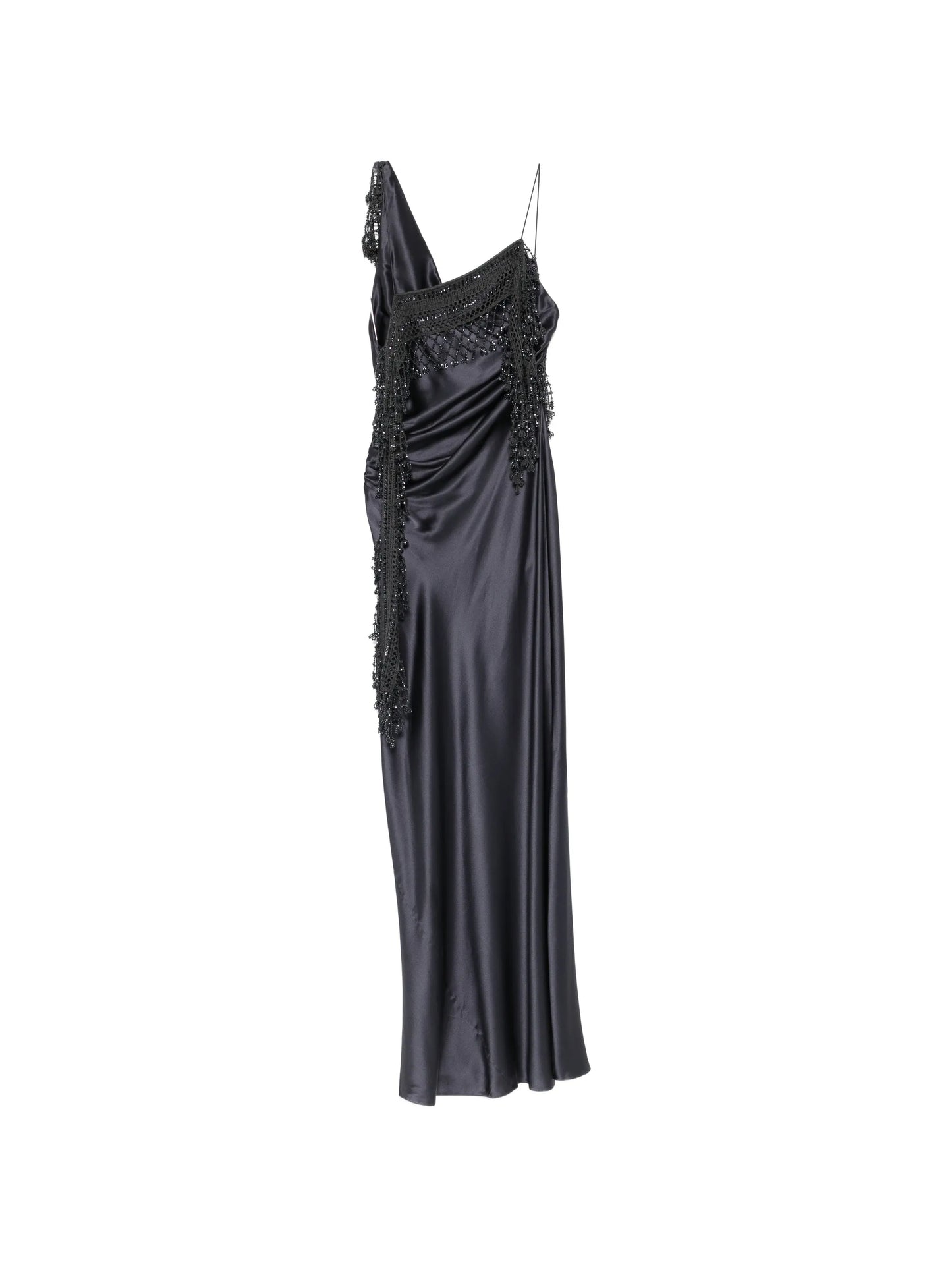 droplet bead crochet maxi dress