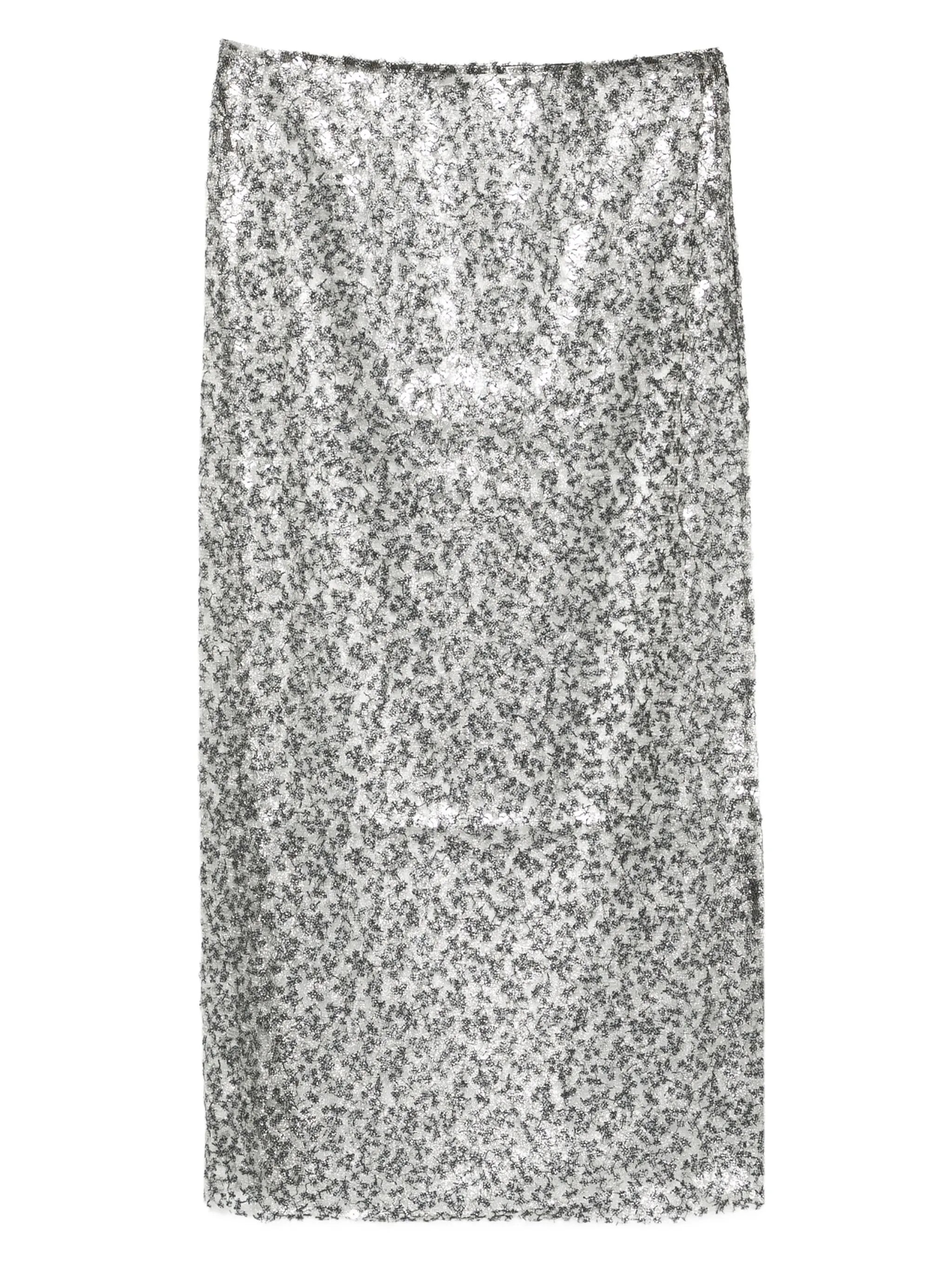 sequinned midi skirt